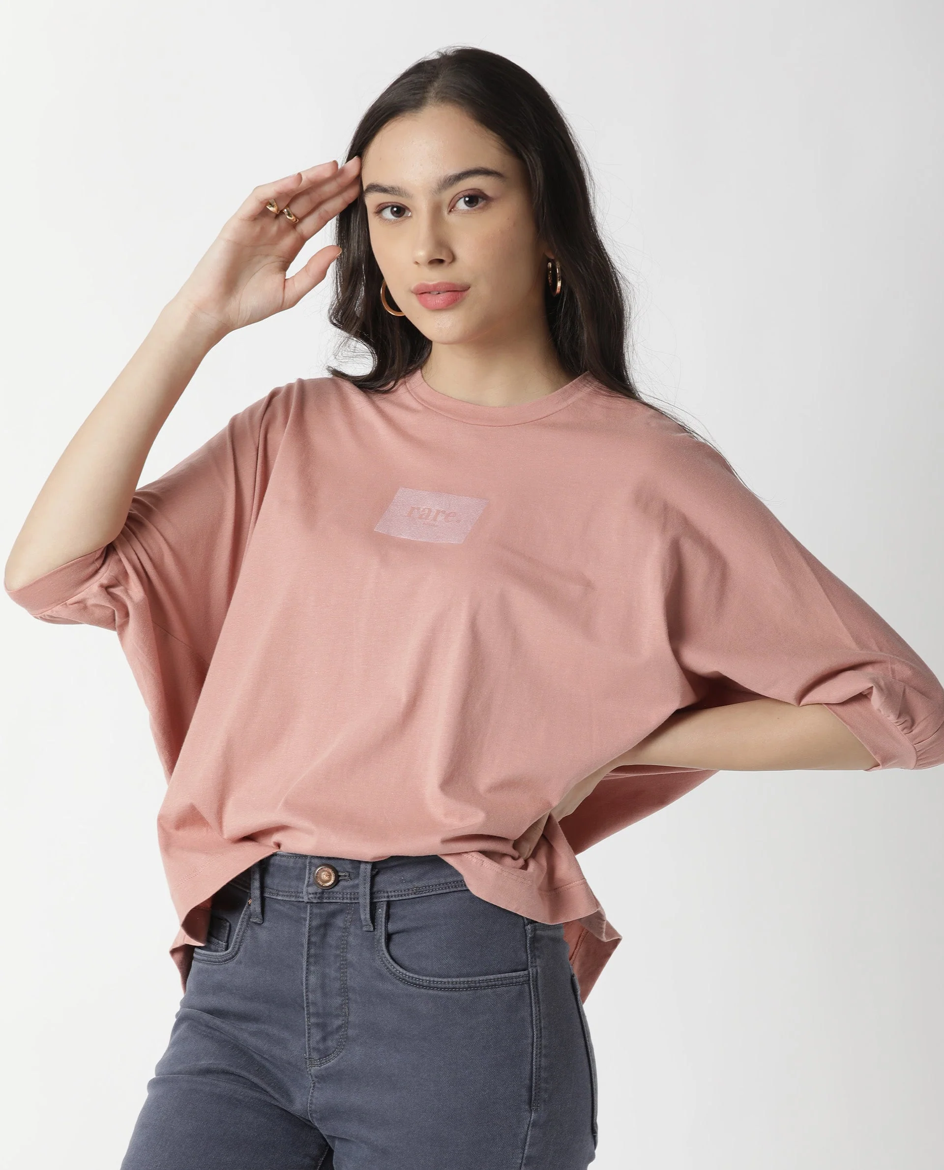 Rareism Womens Hooda 2 Pink T-Shirt Round Neck 3/4Th Sleeve - Image 11
