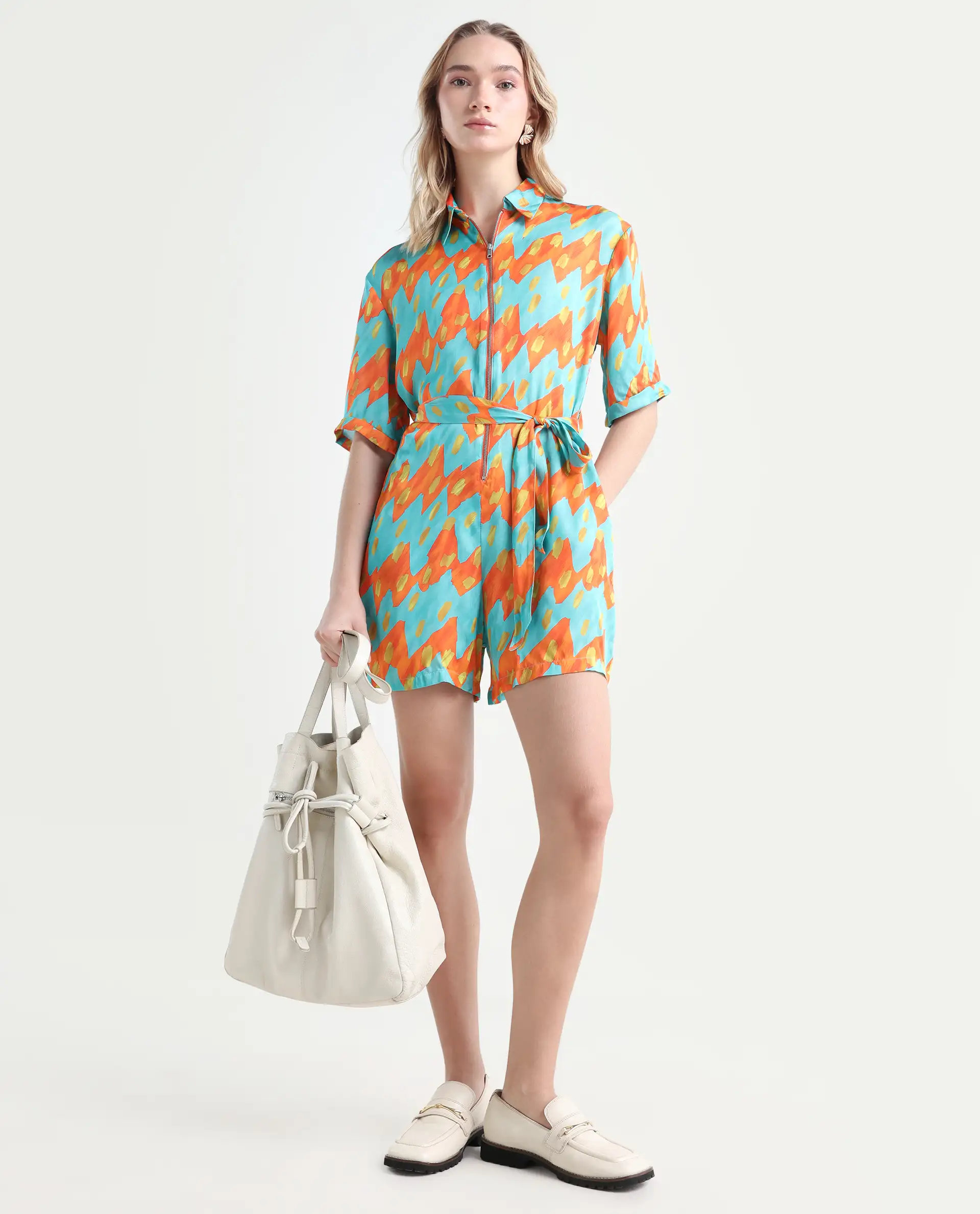 Rareism Women's Hopsis Orange Playsuit - Image 2