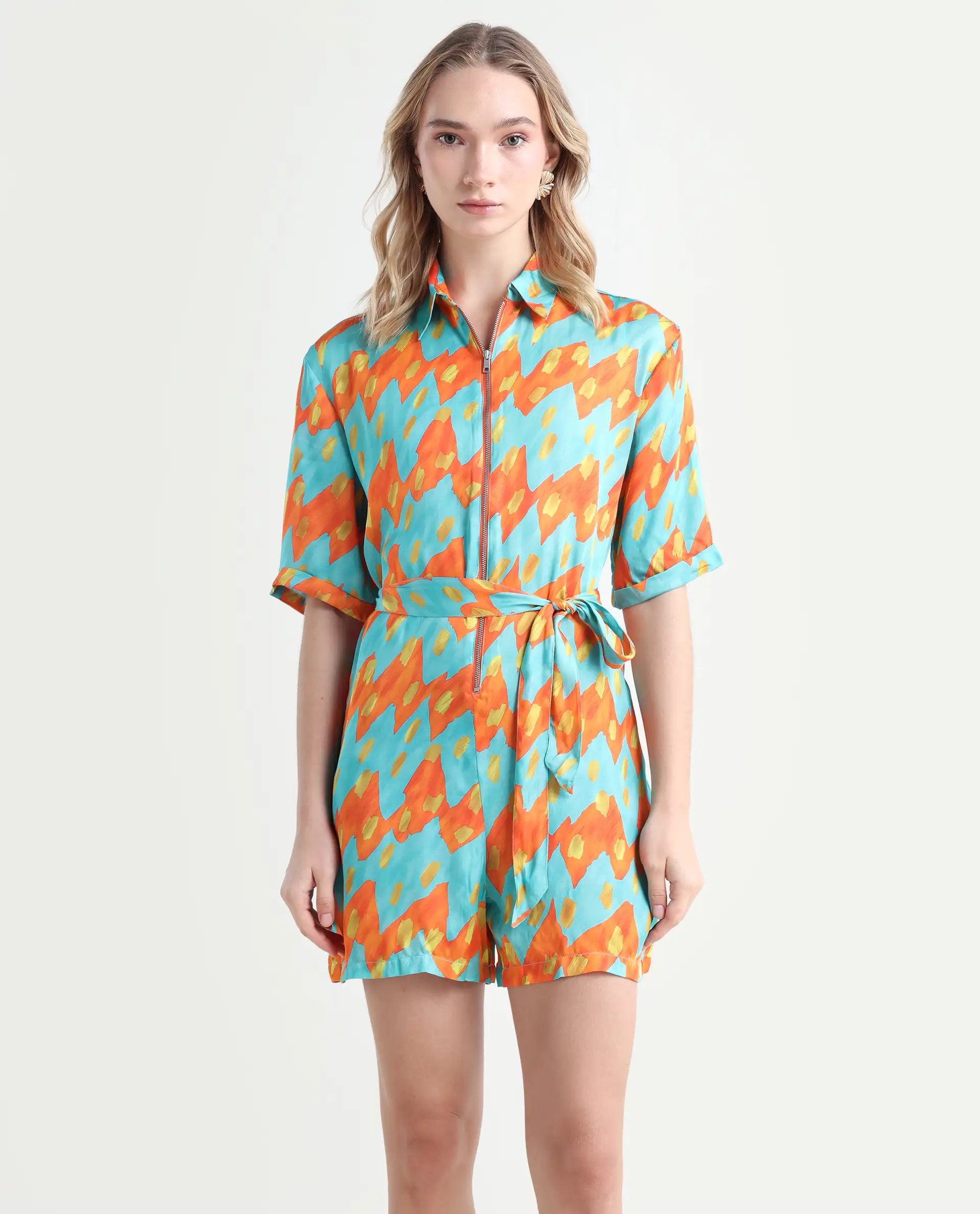 Rareism Women's Hopsis Orange Playsuit - Image 3