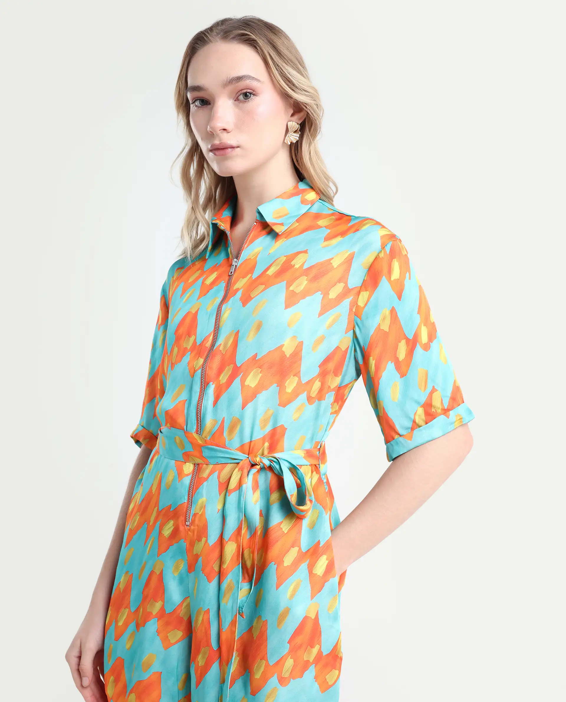 Rareism Women's Hopsis Orange Playsuit - Image 4