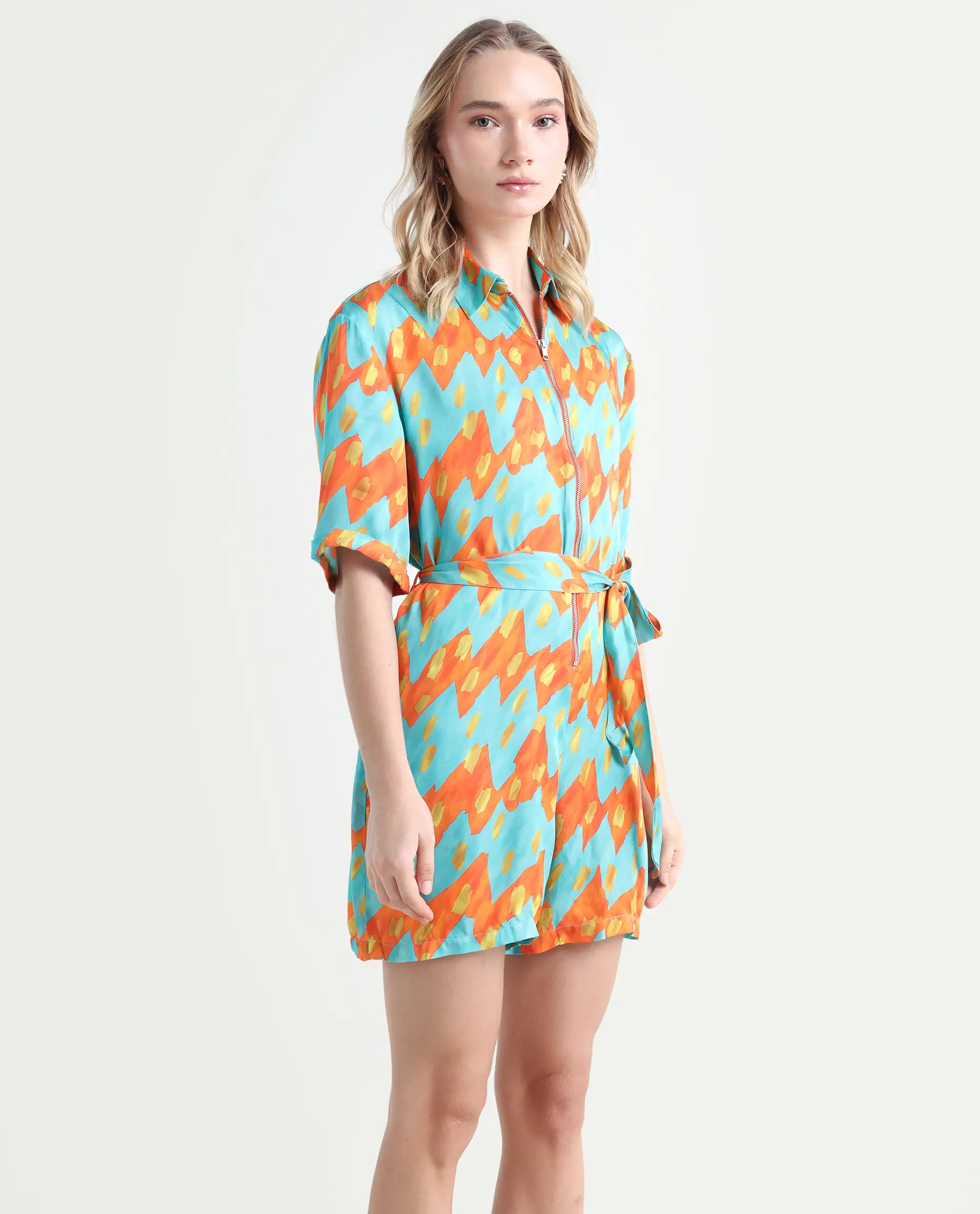 Rareism Women's Hopsis Orange Playsuit - Image 6