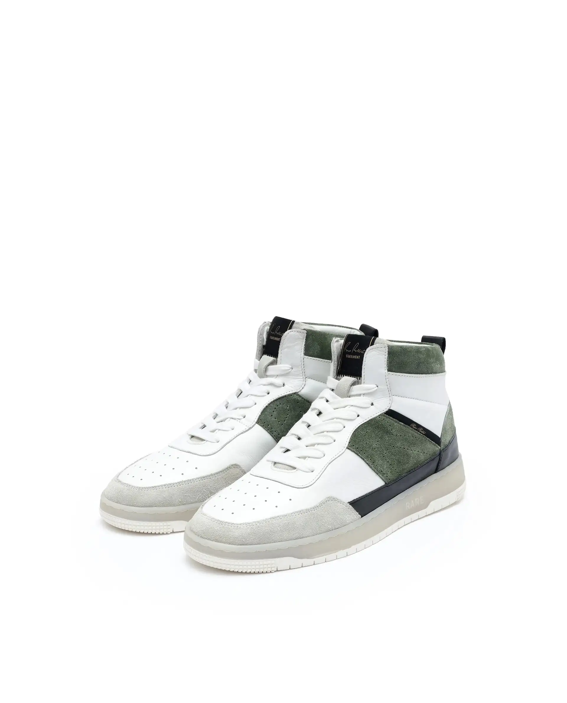Rare Rabbit Men's Horizon Green Suede And Leather High-Top Lace Up Sneaker Shoes - Image 3