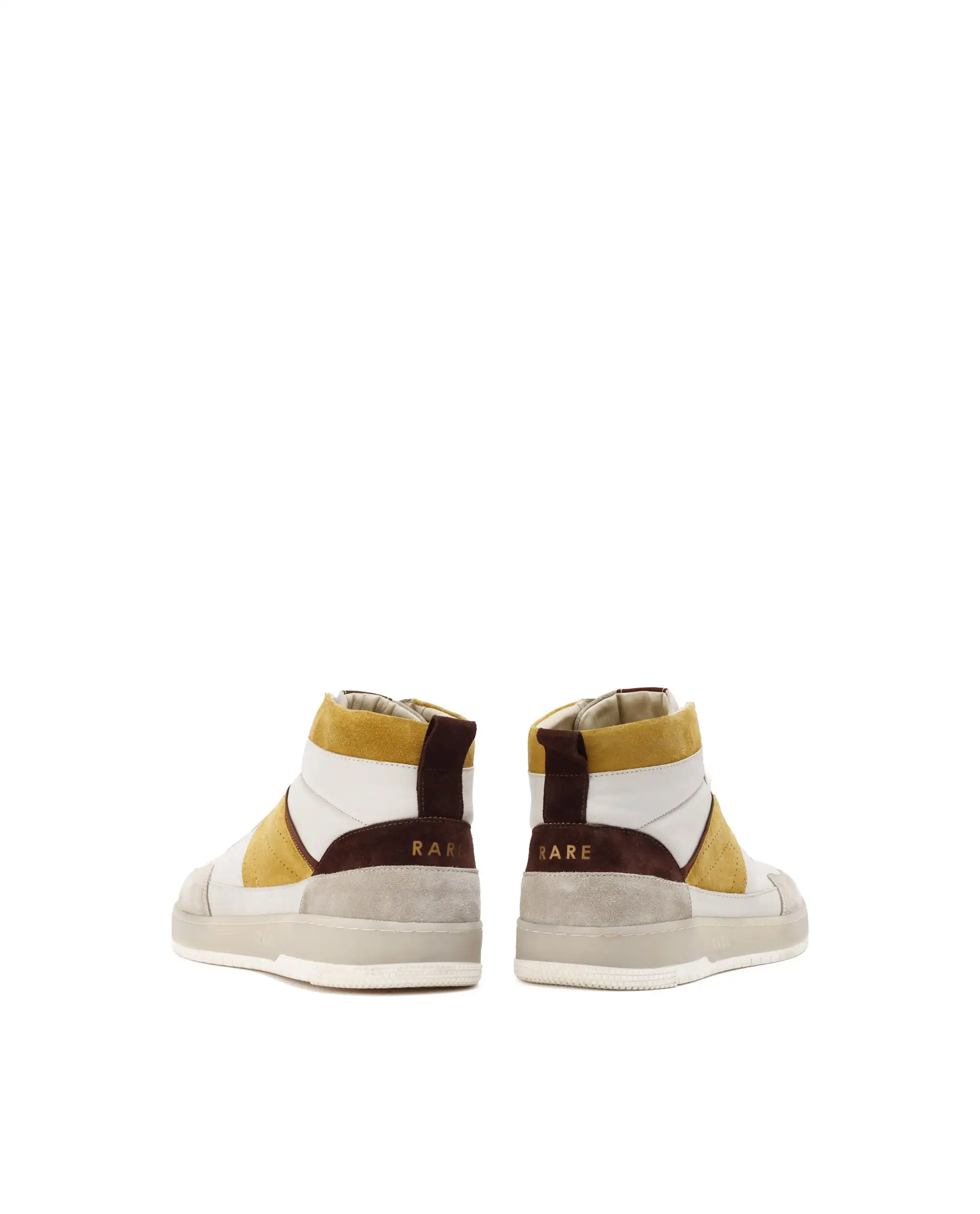 Rare Rabbit Men's Horizon Mustard Suede And Leather High-Top Lace Up Sneaker Shoes - Image 5