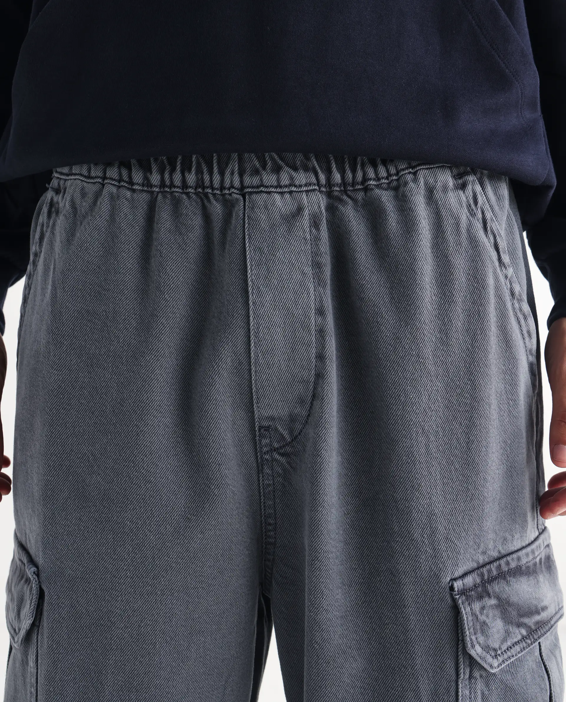 Rare Rabbit Men's Hork Blue Cotton Plain Baggy Fit Jeans - Image 7