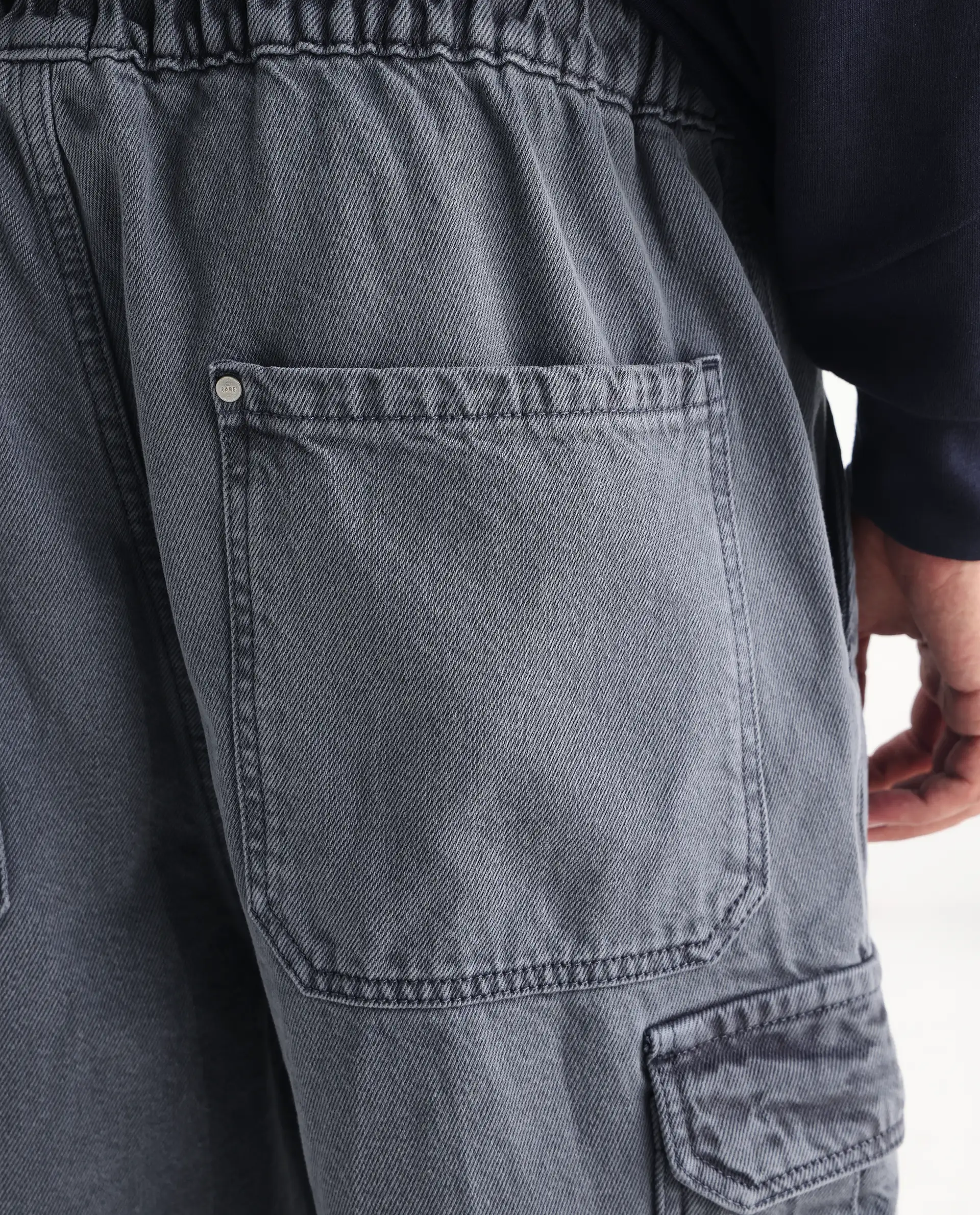 Rare Rabbit Men's Hork Blue Cotton Plain Baggy Fit Jeans - Image 8
