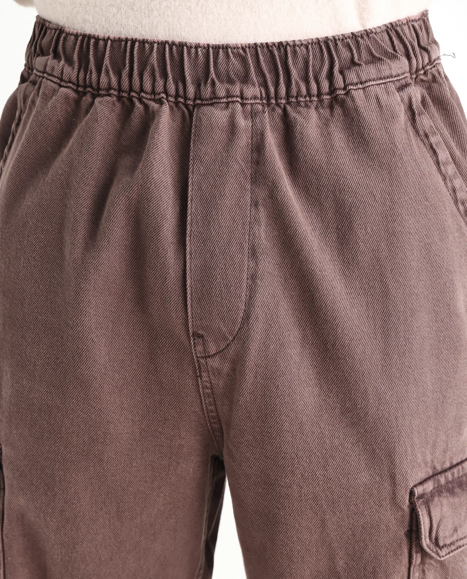 Rare Rabbit Men's Hork Brown Cotton Plain Baggy Fit Jeans - Image 4
