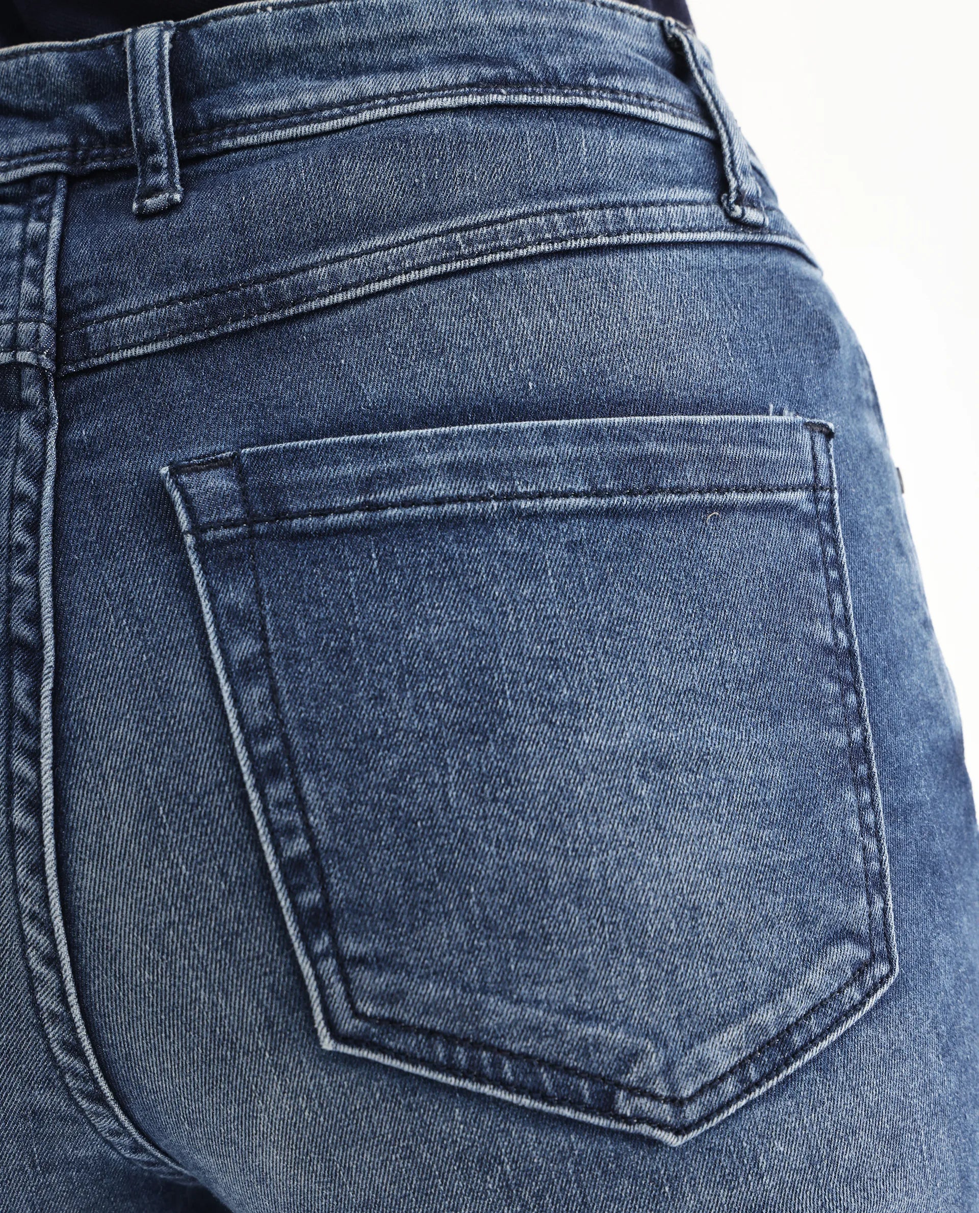Rareism Women's Slim Fit Denim Cotton Plain Ankle Length Relaxed Fit Jeans - Image 9