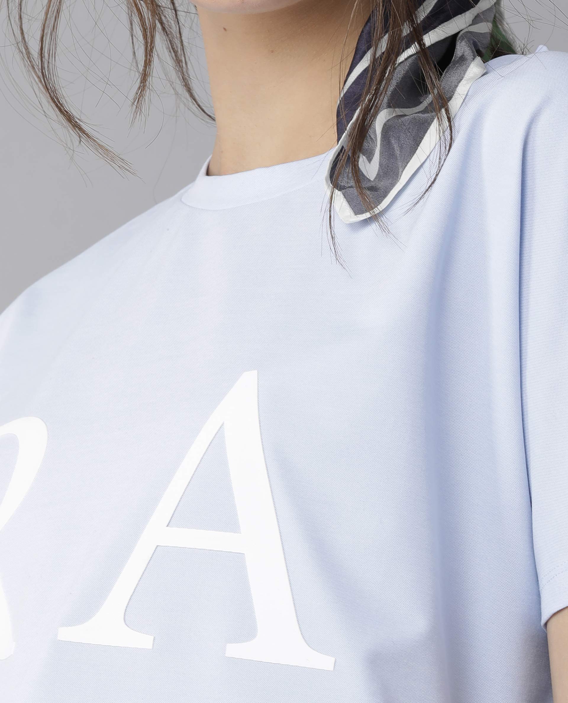 Rareism Women's Hush Blue Polyester Blend Crew Neck Graphic Print Regular Fit T-Shirt - Image 3