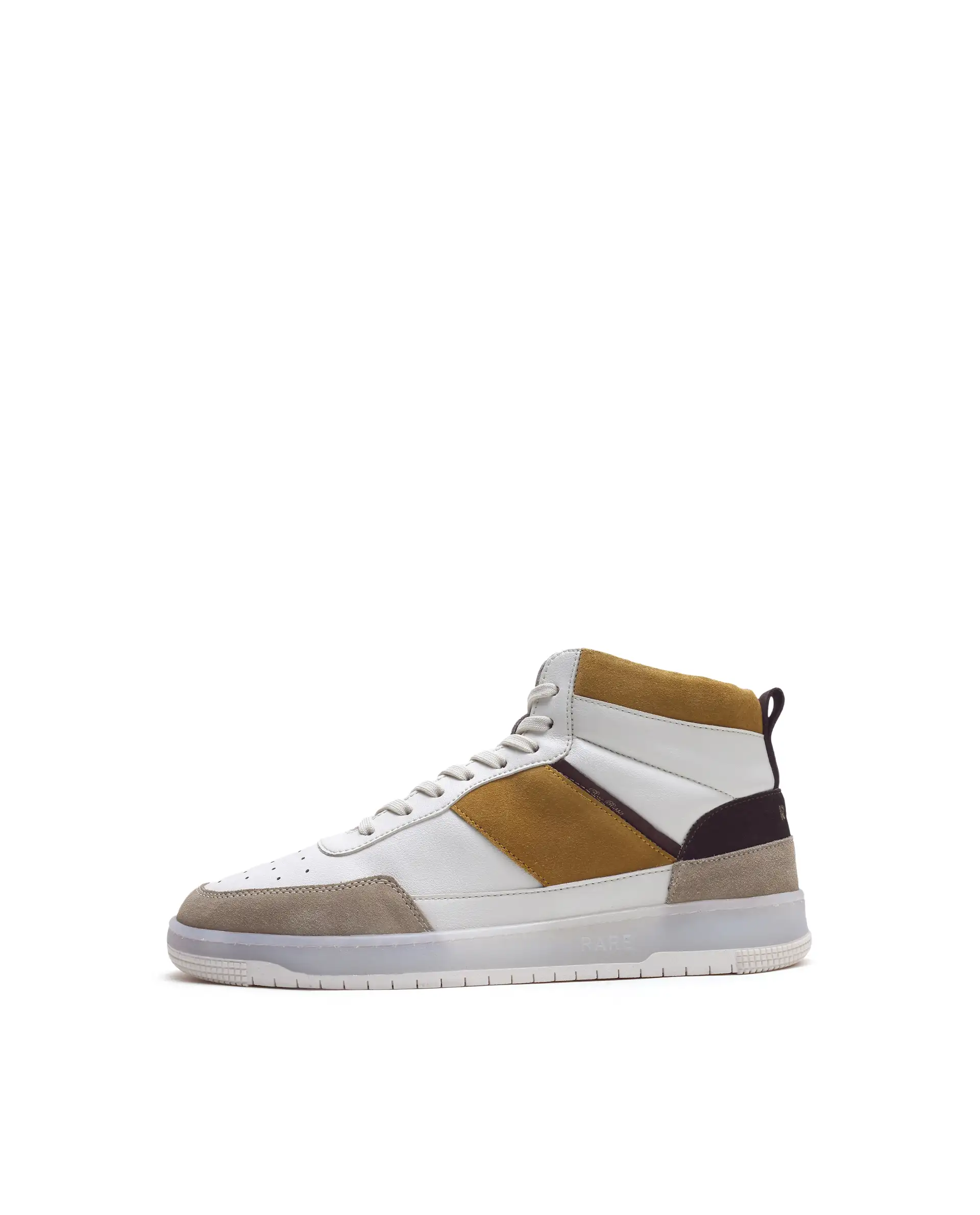 Rare Rabbit Men's Ignite Mustard Micro Fiber Leather Sneaker
