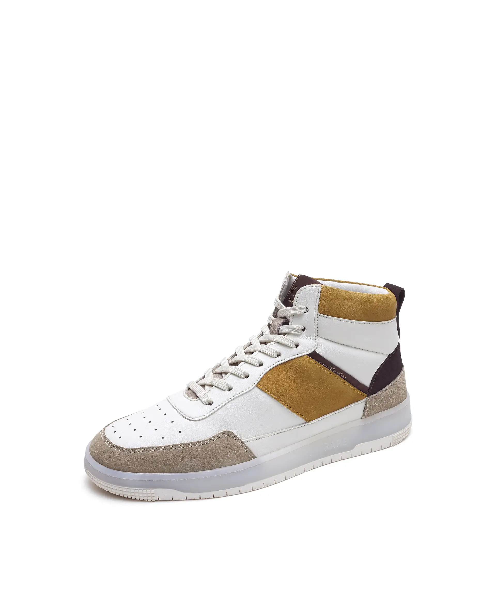 Rare Rabbit Men's Ignite Mustard Micro Fiber Leather Sneaker - Image 6