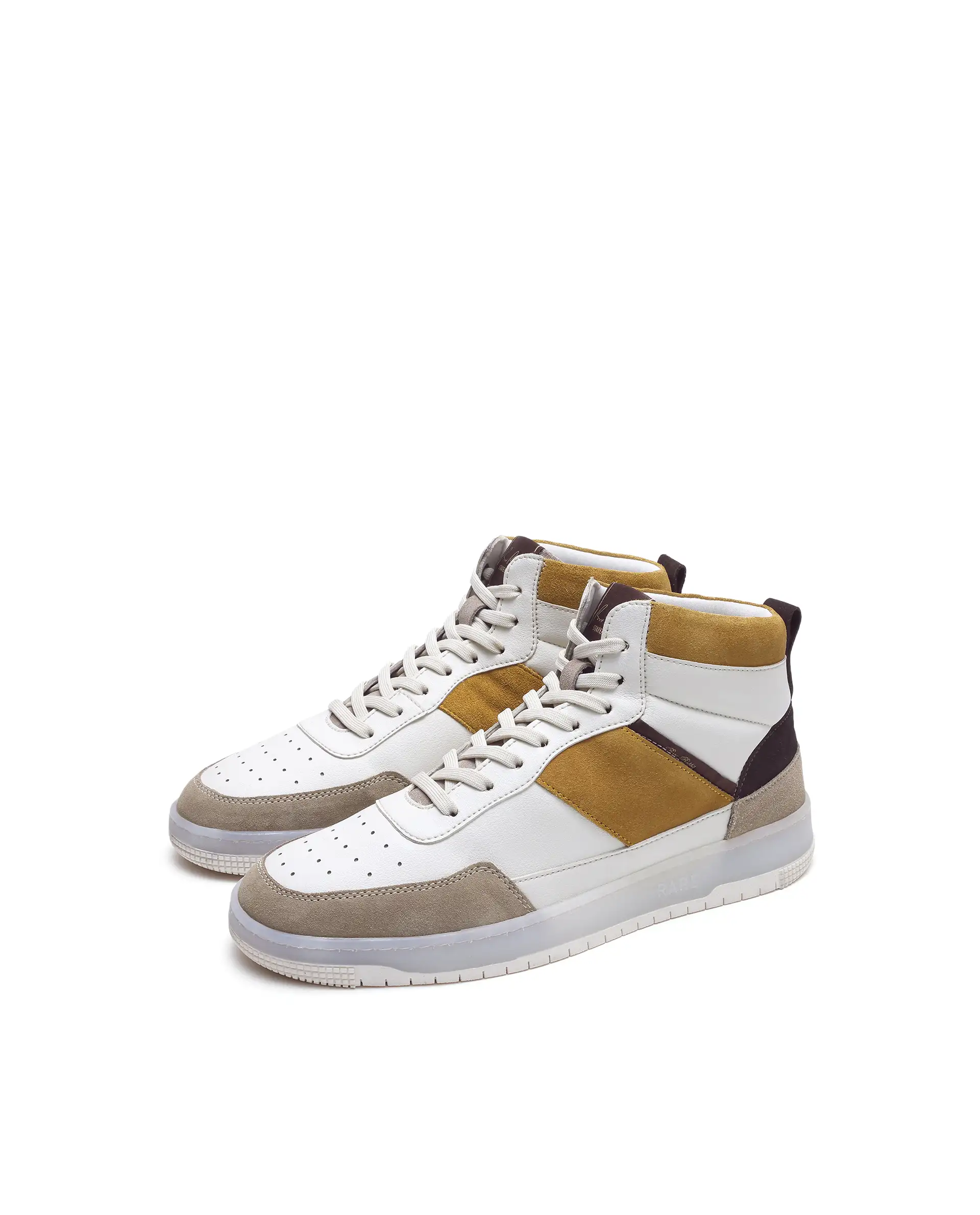 Rare Rabbit Men's Ignite Mustard Micro Fiber Leather Sneaker - Image 7