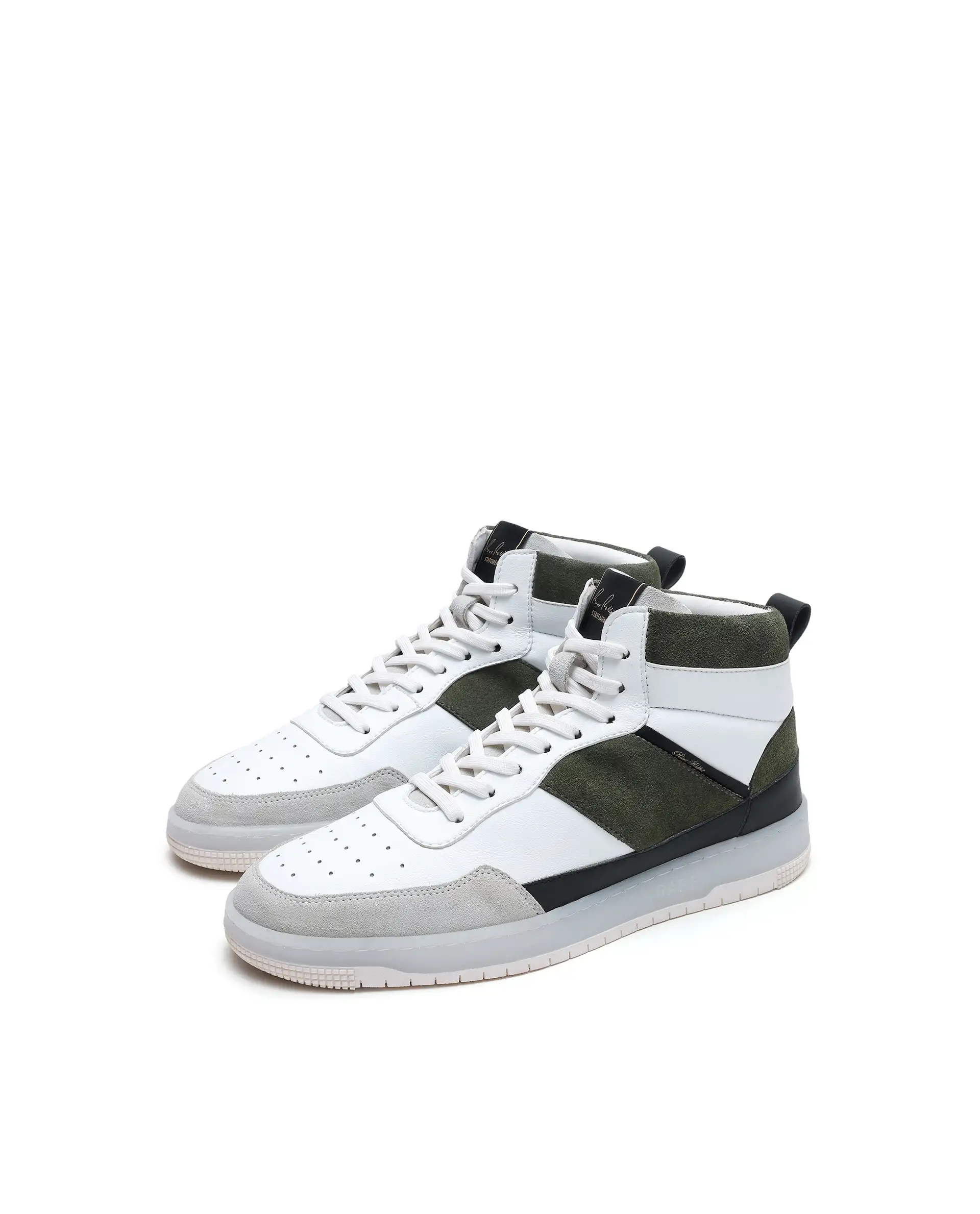 Rare Rabbit Men's Ignite Olive Micro Fiber Leather Sneaker - Image 2