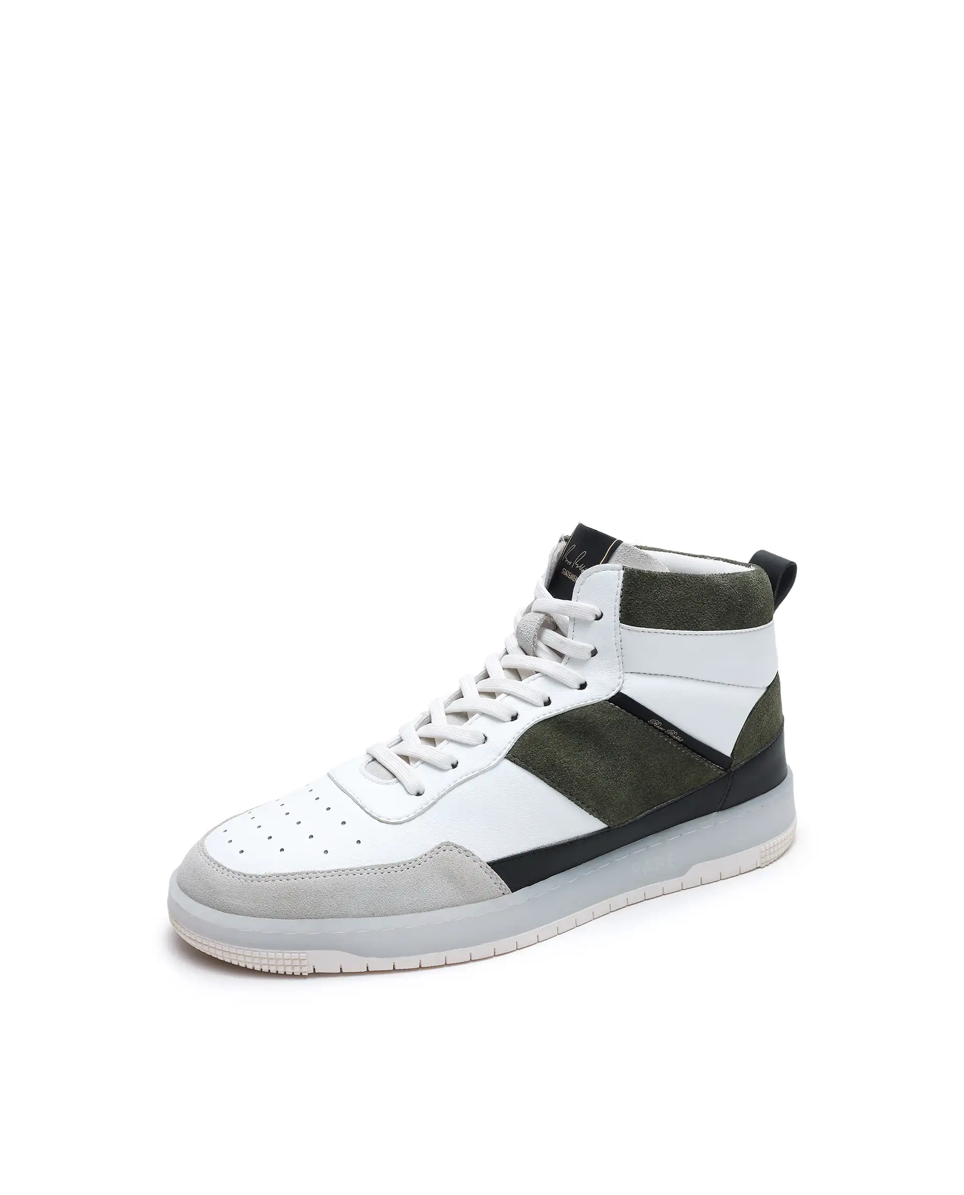 Rare Rabbit Men's Ignite Olive Micro Fiber Leather Sneaker - Image 6