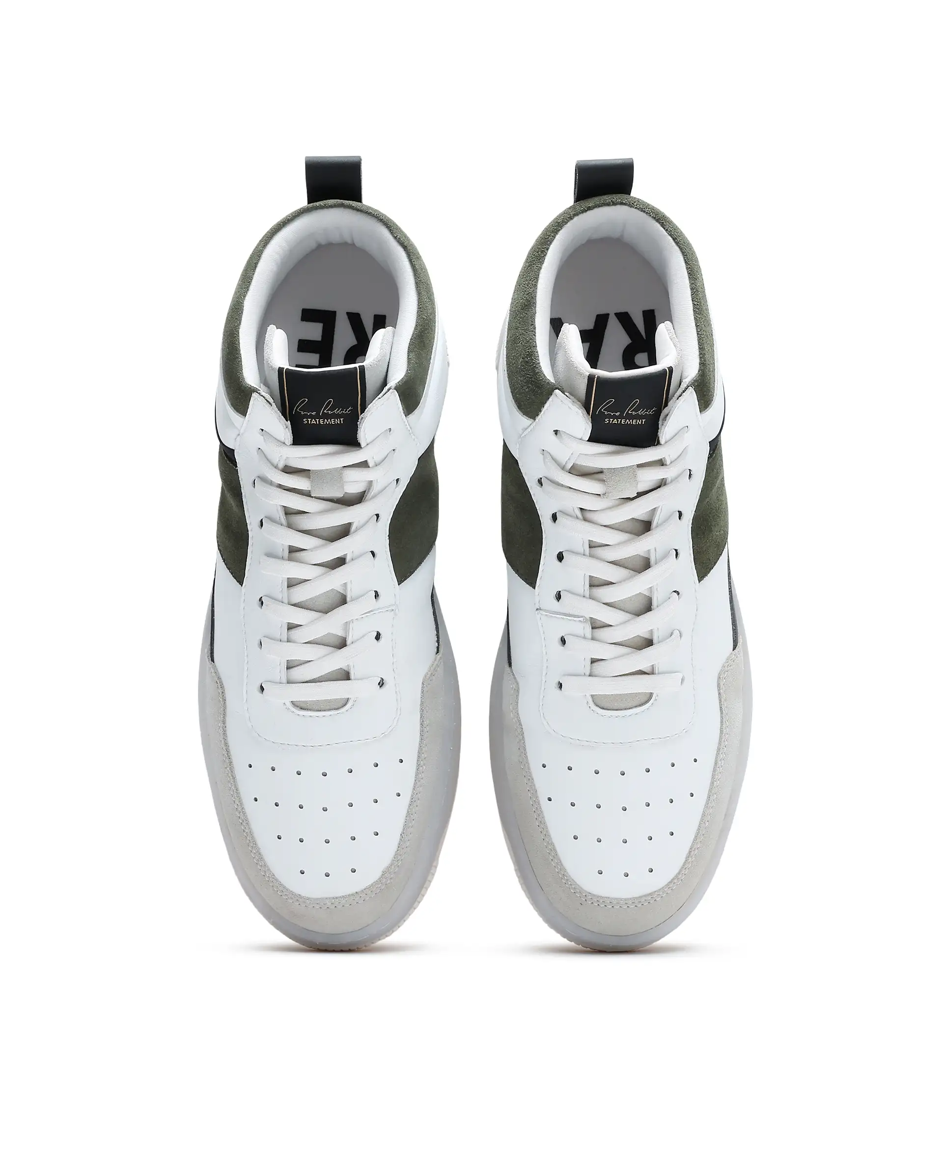 Rare Rabbit Men's Ignite Olive Micro Fiber Leather Sneaker - Image 7