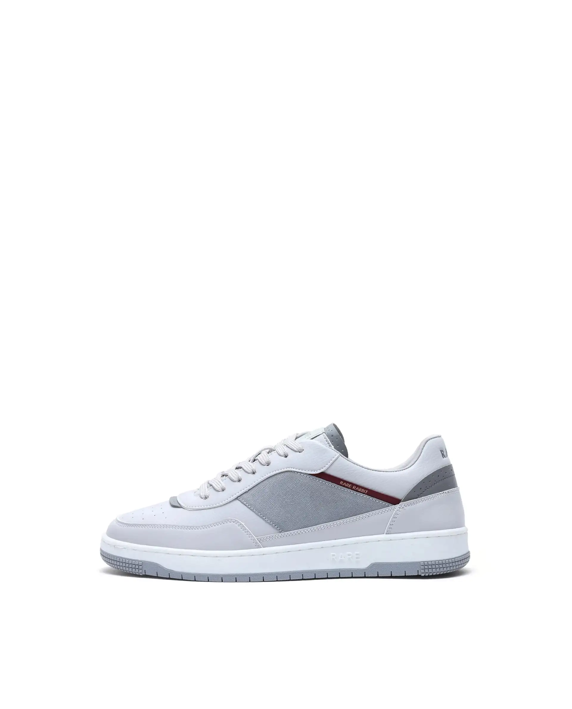 Rare Rabbit Men's Imperia Grey Micro Fiber Lace-Up Closure Sneaker