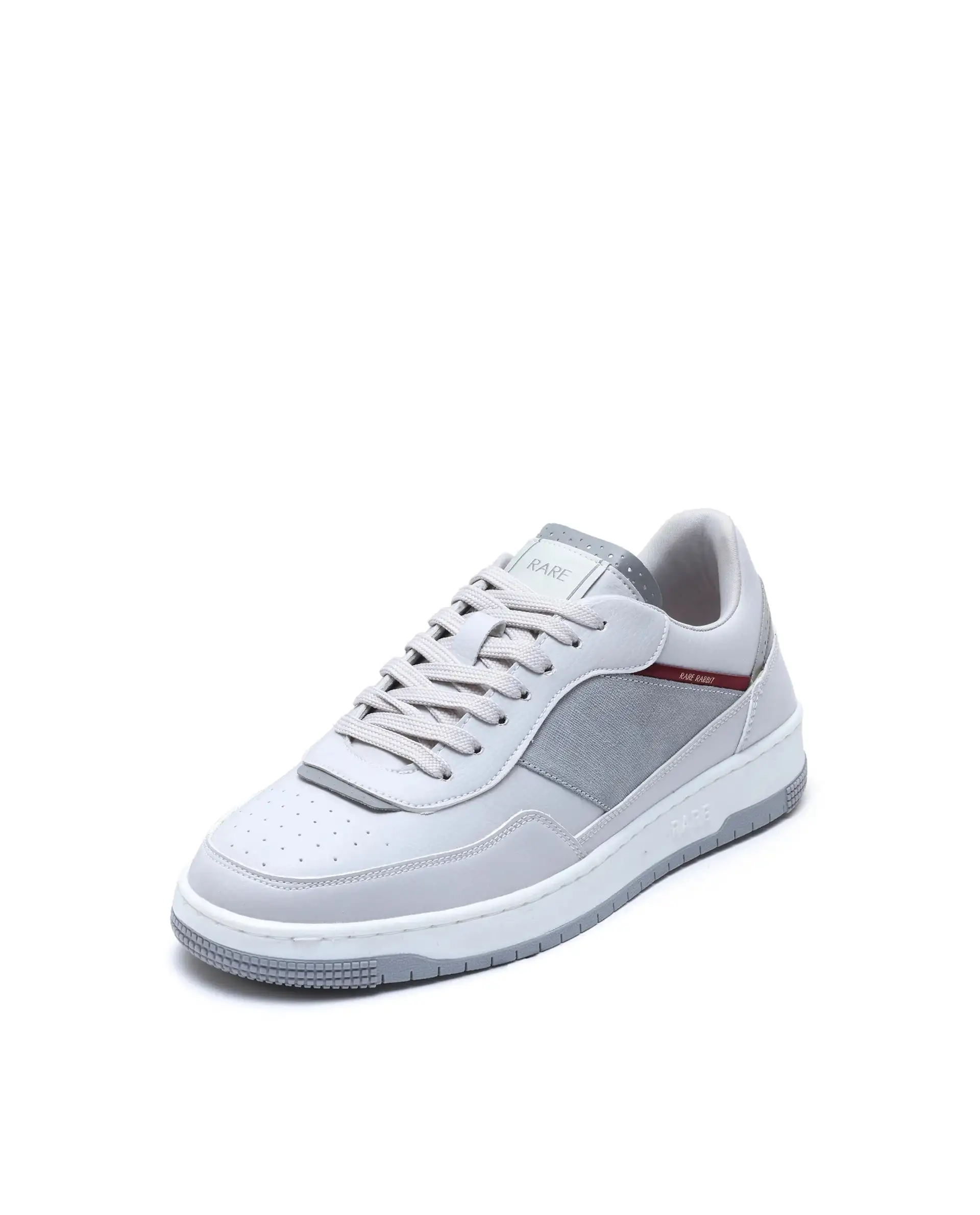 Rare Rabbit Men's Imperia Grey Micro Fiber Lace-Up Closure Sneaker - Image 5