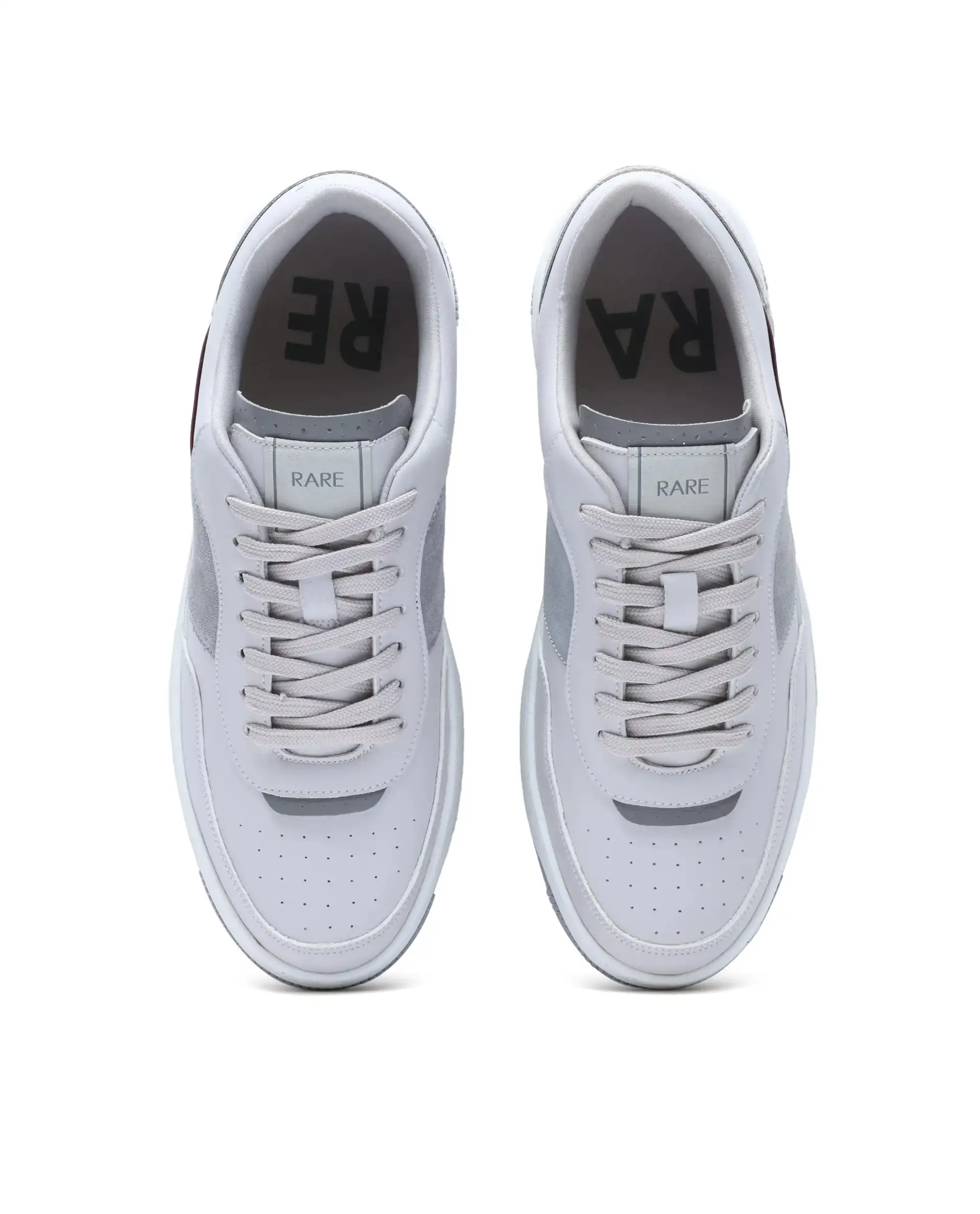 Rare Rabbit Men's Imperia Grey Micro Fiber Lace-Up Closure Sneaker - Image 6
