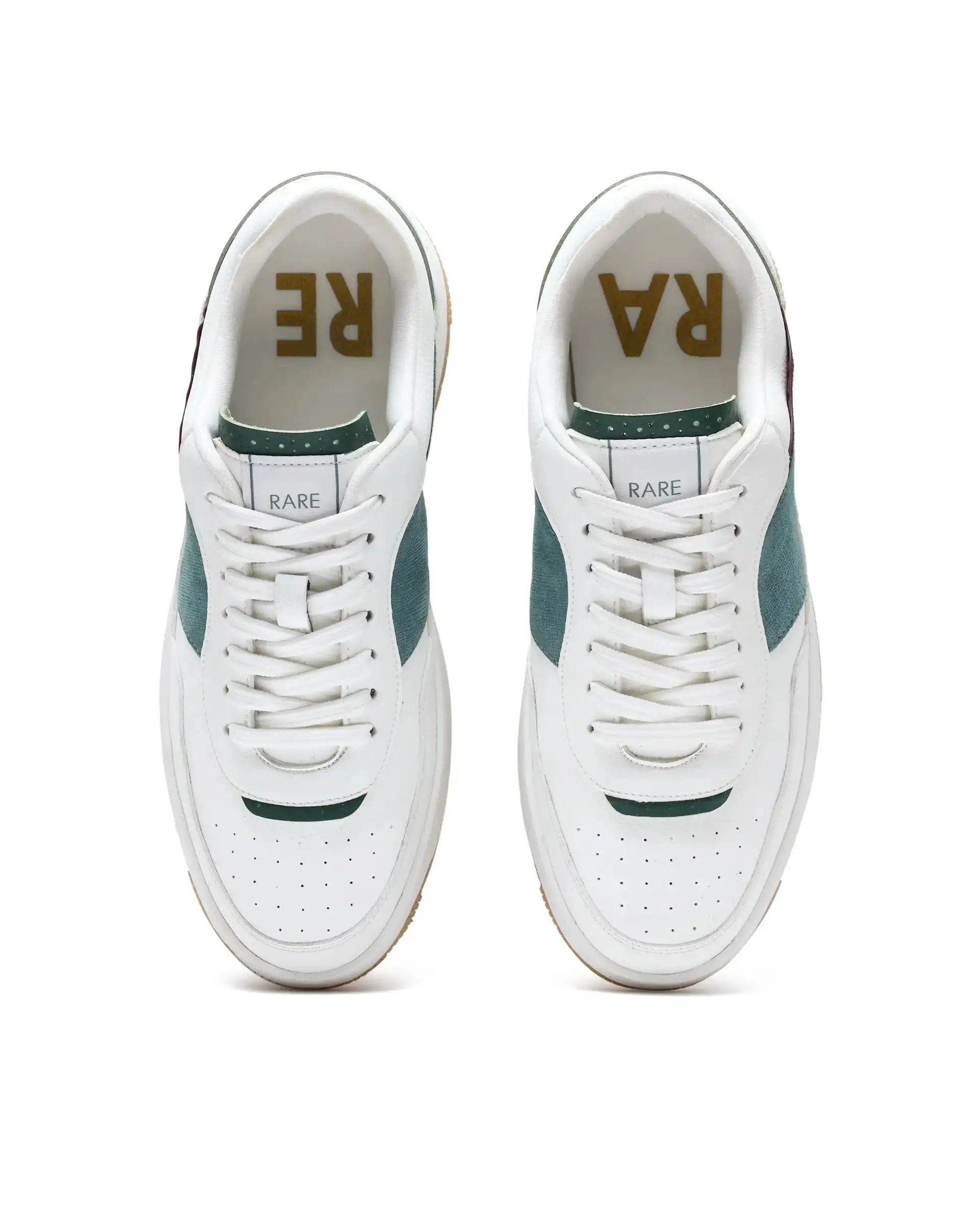 Rare Rabbit Men's Imperia White Micro Fiber Lace-Up Closure Sneaker - Image 4