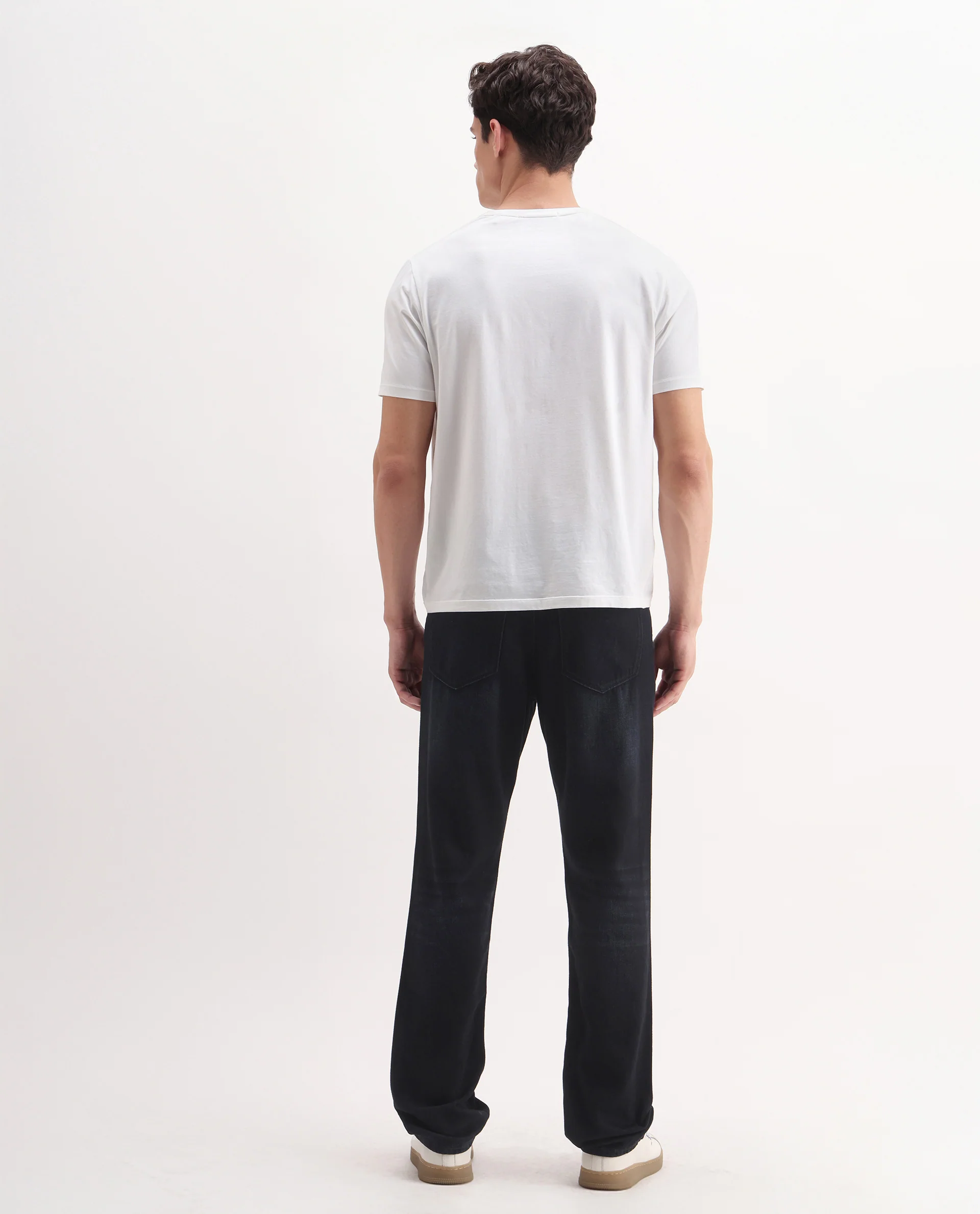 Rare Rabbit Men's Indy Dark Navy Cotton Blend Plain Morris Regular Fit Jeans - Image 9