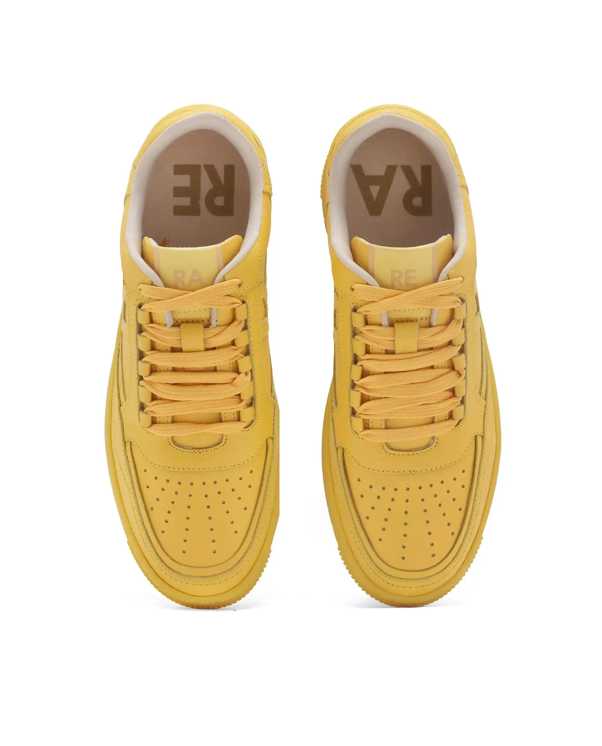 Rare Rabbit Men's Inferno Lite Yellow Lace-Up Closure Sneaker - Image 5