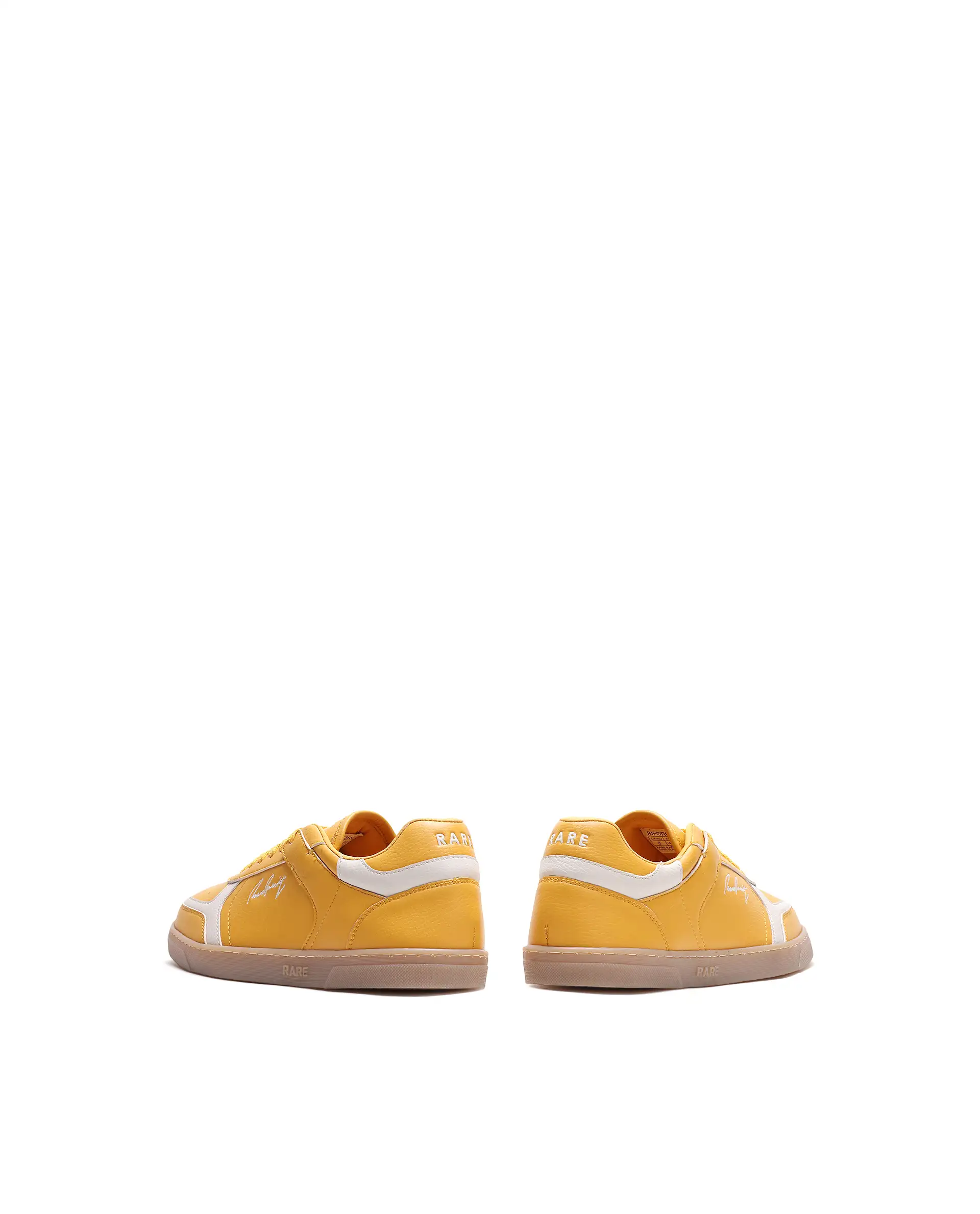 Rare Rabbit Men's Inforo Mustard Micro Leather Sneaker - Image 5