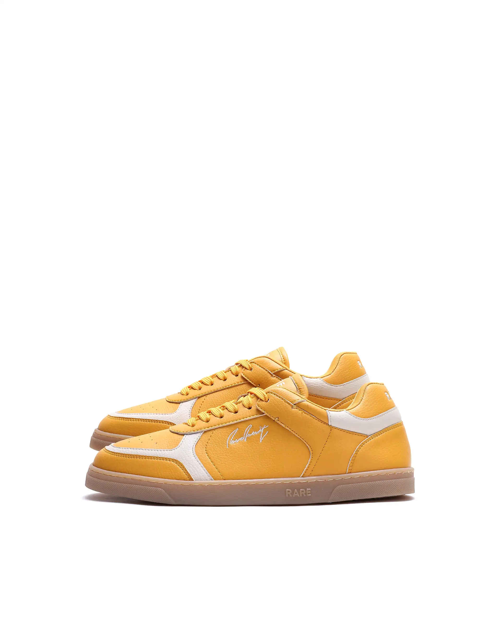 Rare Rabbit Men's Inforo Mustard Micro Leather Sneaker - Image 6