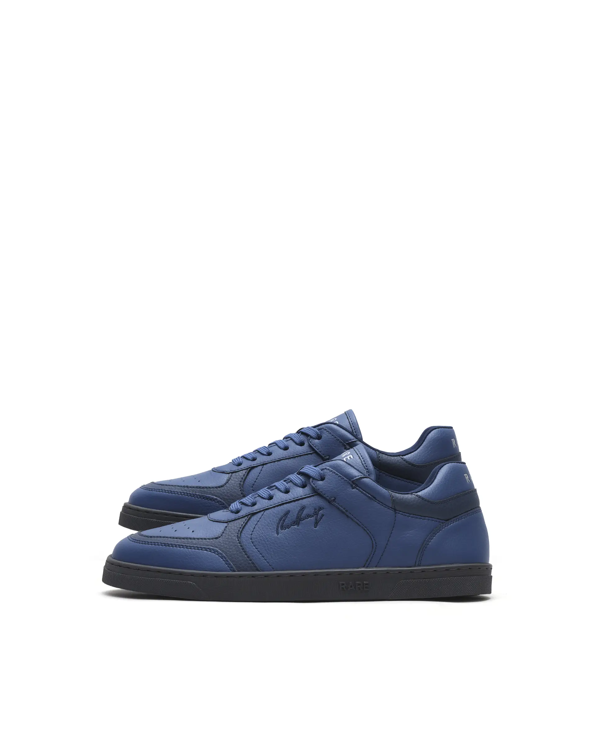Rare Rabbit Men's Inforo Navy Micro Leather Sneaker - Image 6