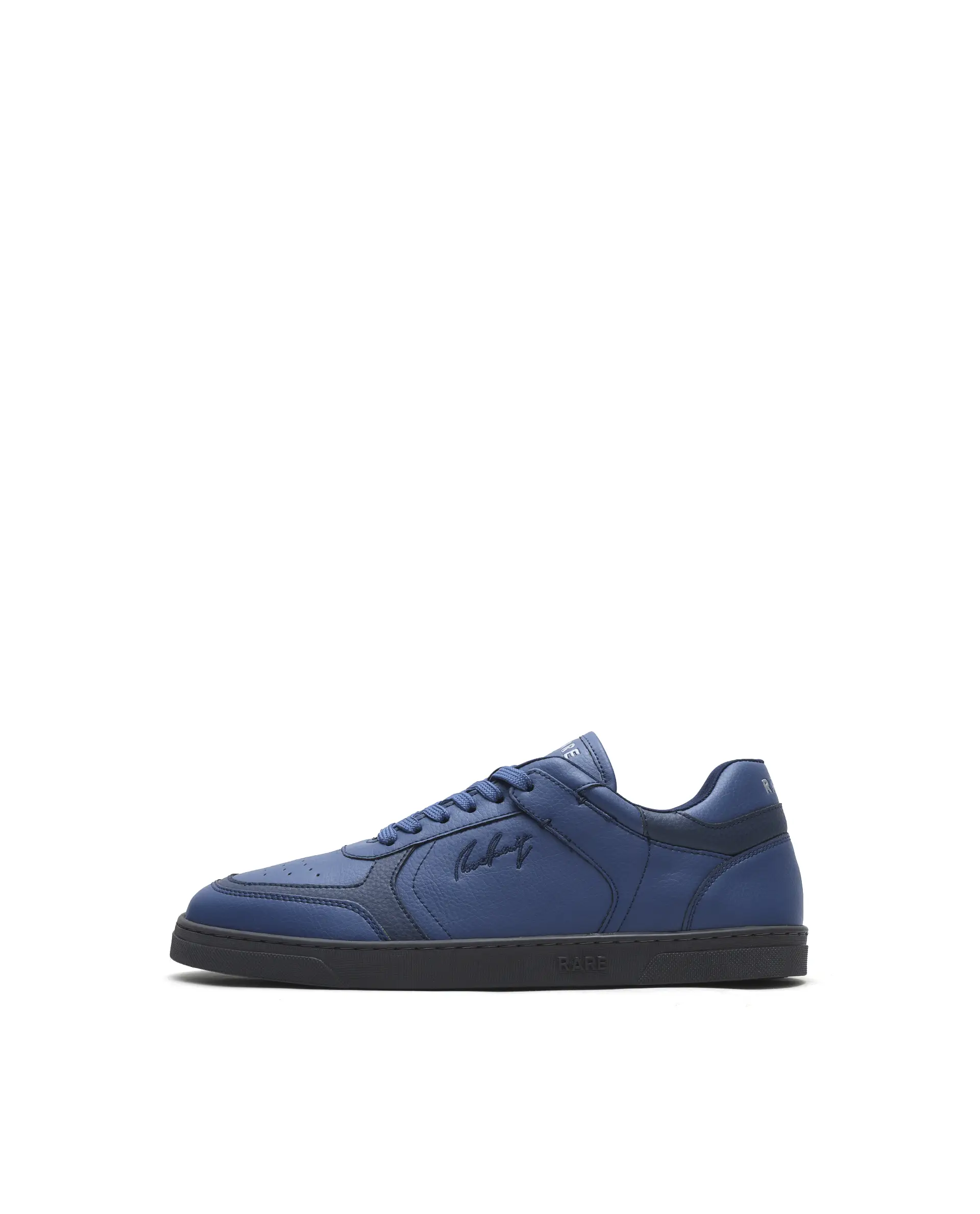Rare Rabbit Men's Inforo Navy Micro Leather Sneaker - Image 8