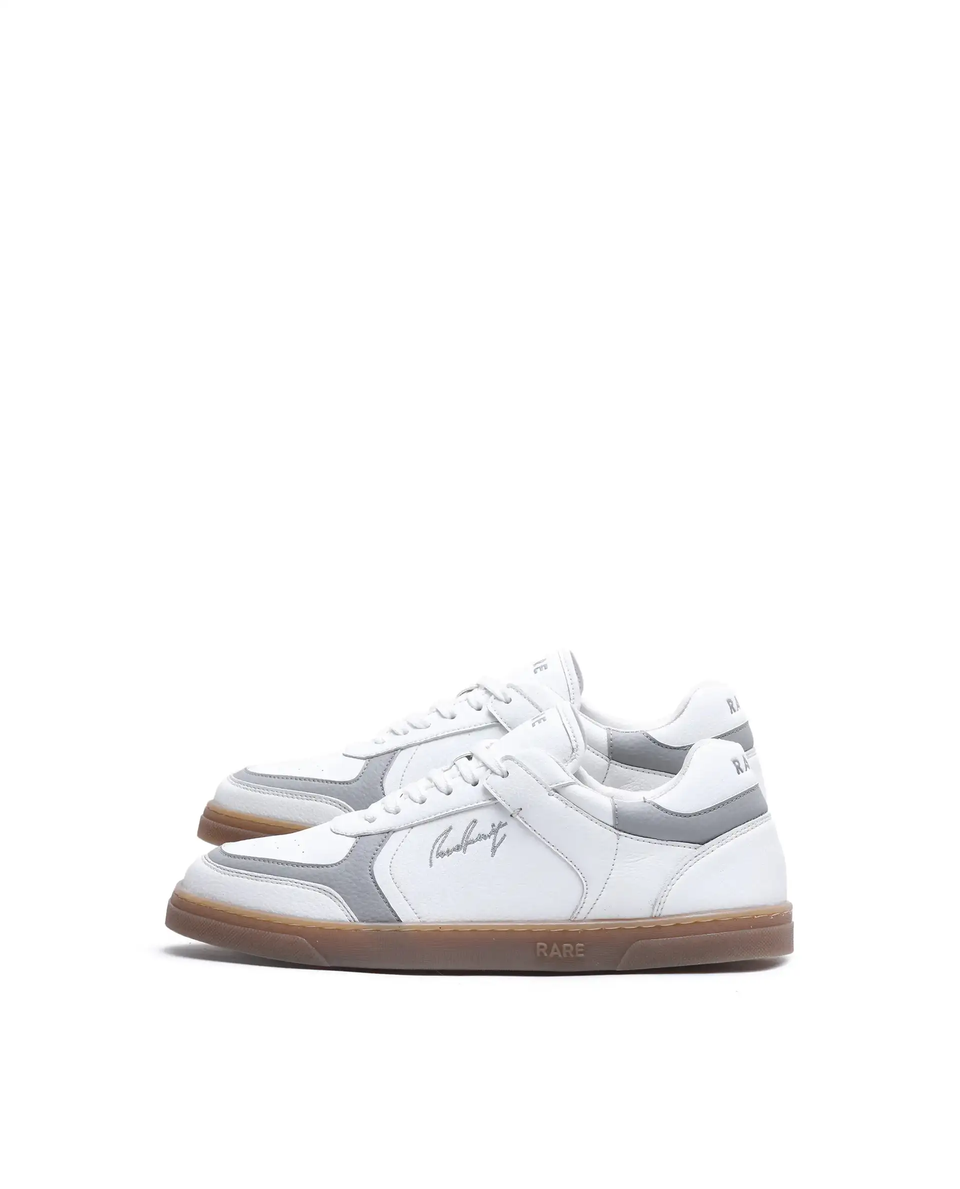 Rare Rabbit Men's Inforo White Micro Leather Sneaker - Image 2