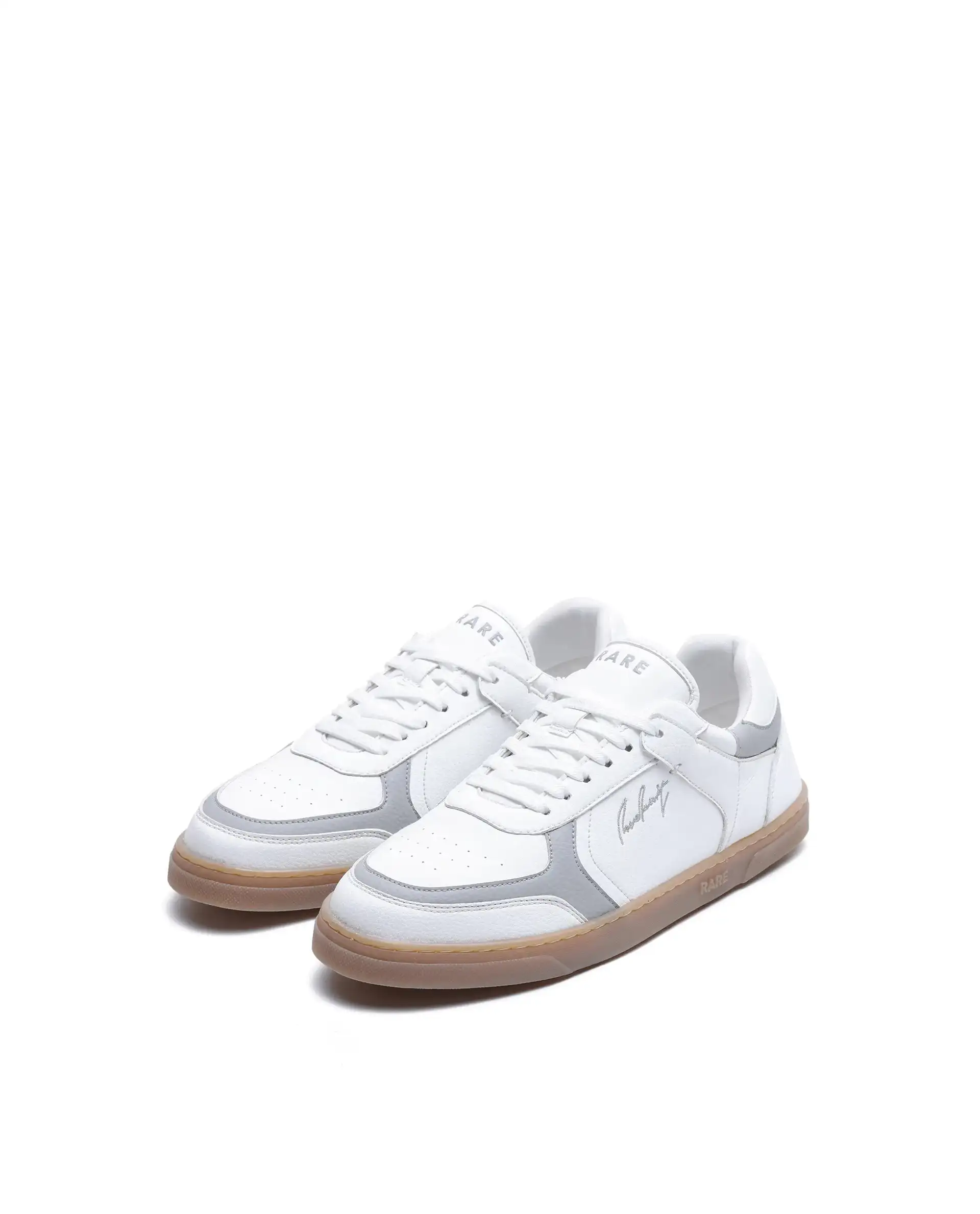 Rare Rabbit Men's Inforo White Micro Leather Sneaker - Image 3