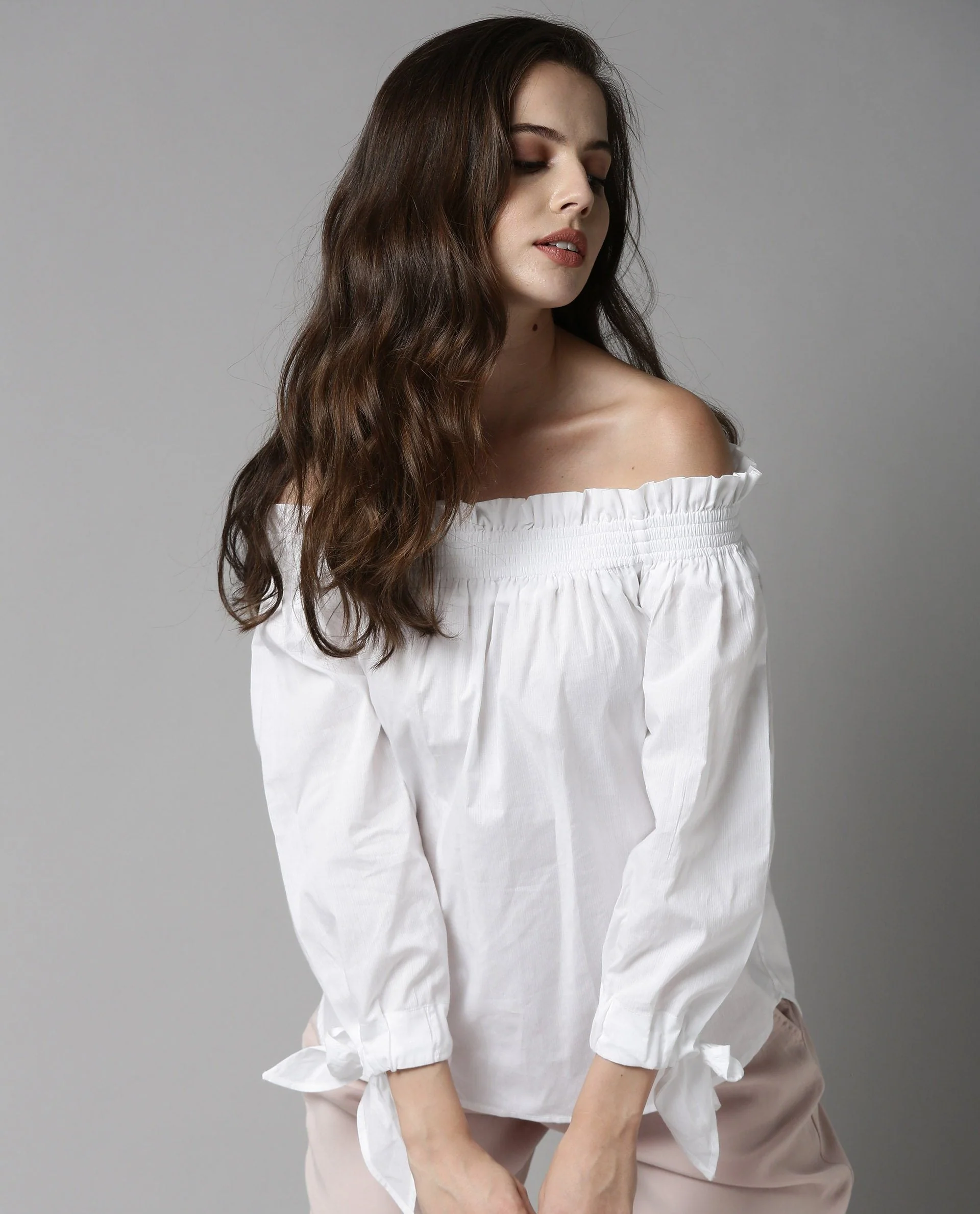Rareism Women Infuse White Top Short Sleeves Solid - Image 3