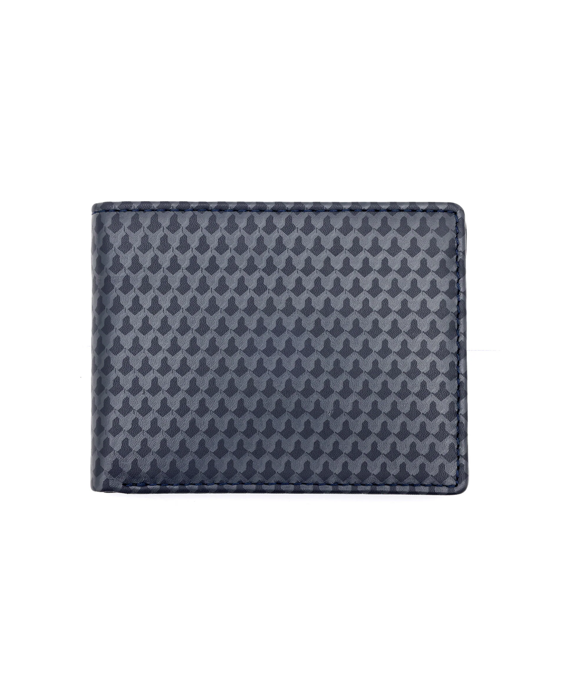 Rare Rabbit Men's Iver Blue Bi Fold Slim Rfid Monogram Print Wallet