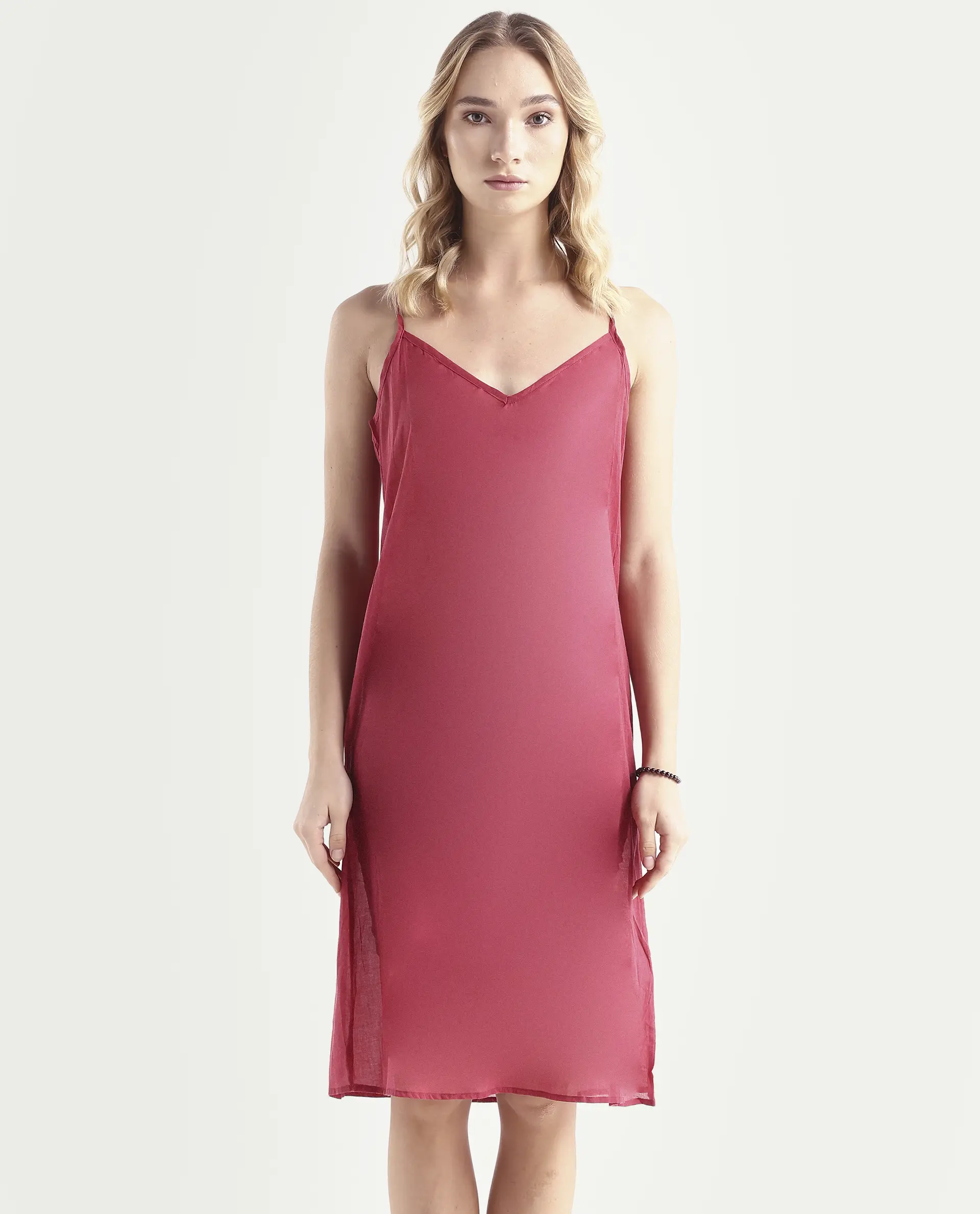 Rareism Women's Ixora Maroon Cotton Spread Collar Floral Print Knee Length Regular Fit Dress - Image 3
