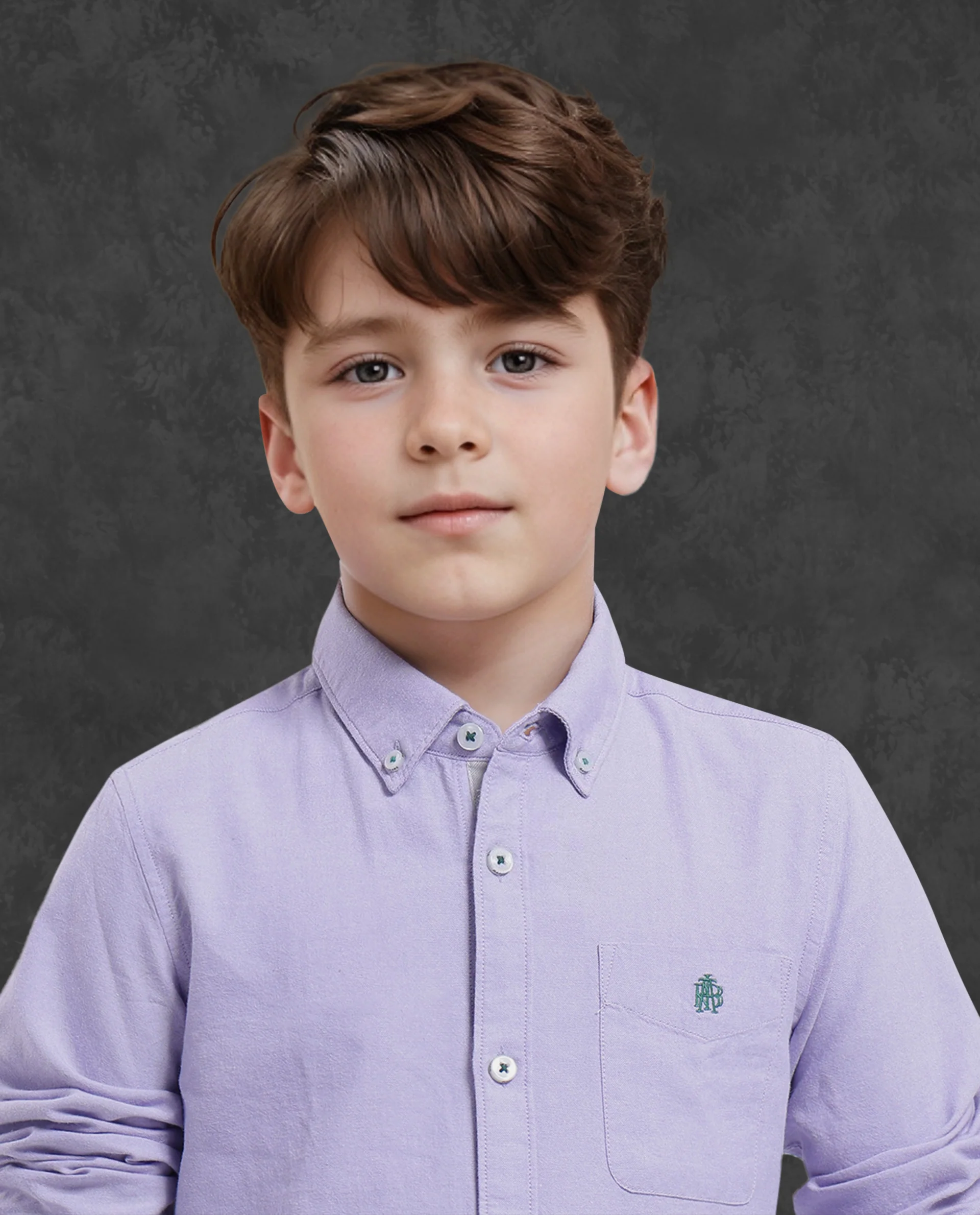 Rare Ones Kids Jac Purple Cotton Full Sleeves Button Down Regular Fit Solid Shirt - Image 4
