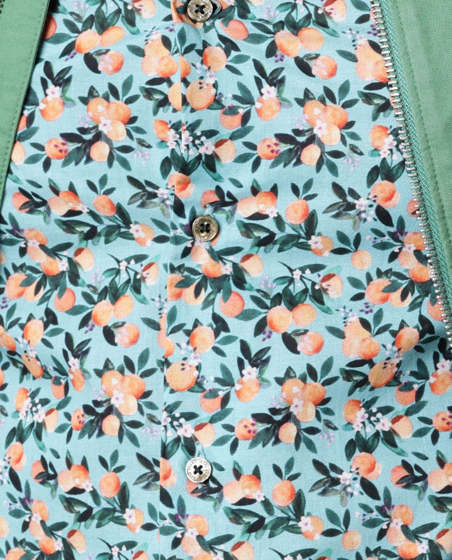 Rare Rabbit Men's Jack Green Cotton Floral Print Regular Fit Full Sleeve Collared Shirt - Image 3
