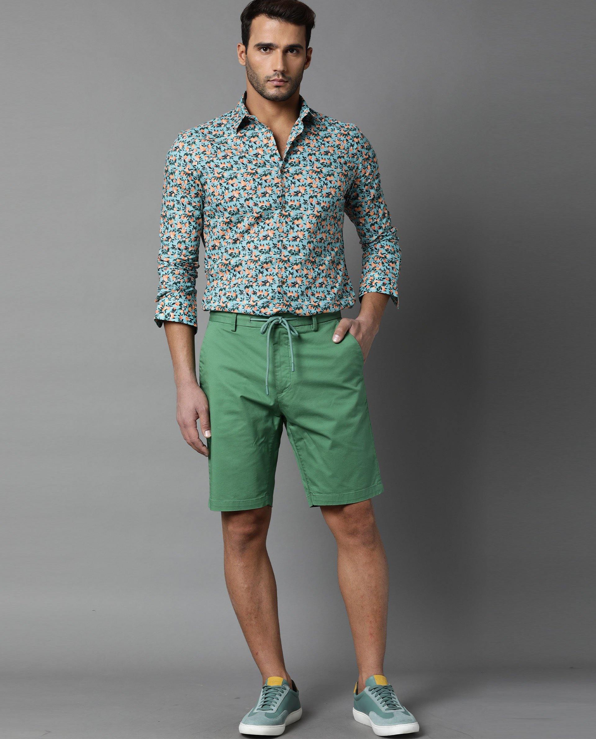 Rare Rabbit Men's Jack Green Cotton Floral Print Regular Fit Full Sleeve Collared Shirt - Image 5