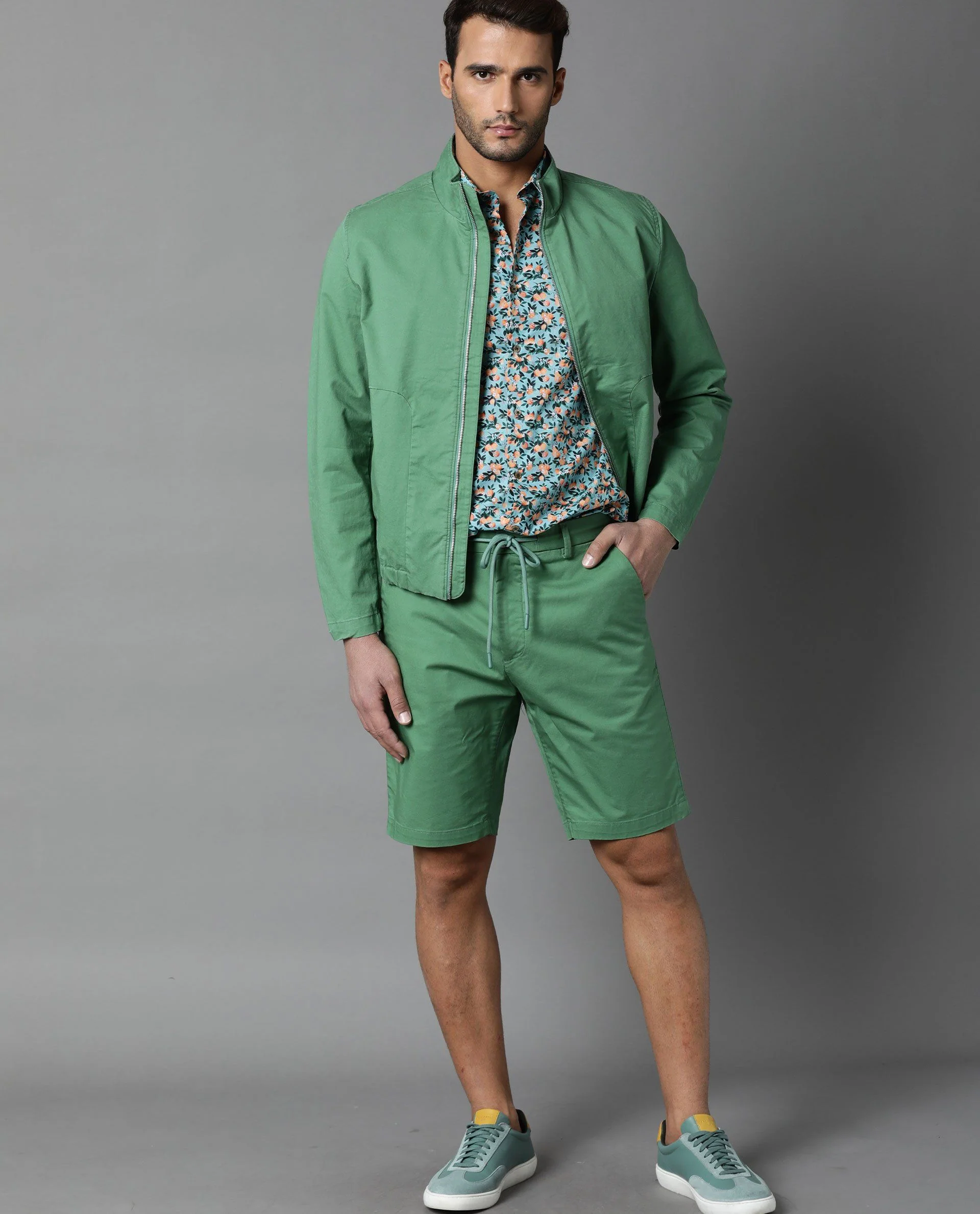 Rare Rabbit Men's Jack Green Cotton Floral Print Regular Fit Full Sleeve Collared Shirt - Image 6