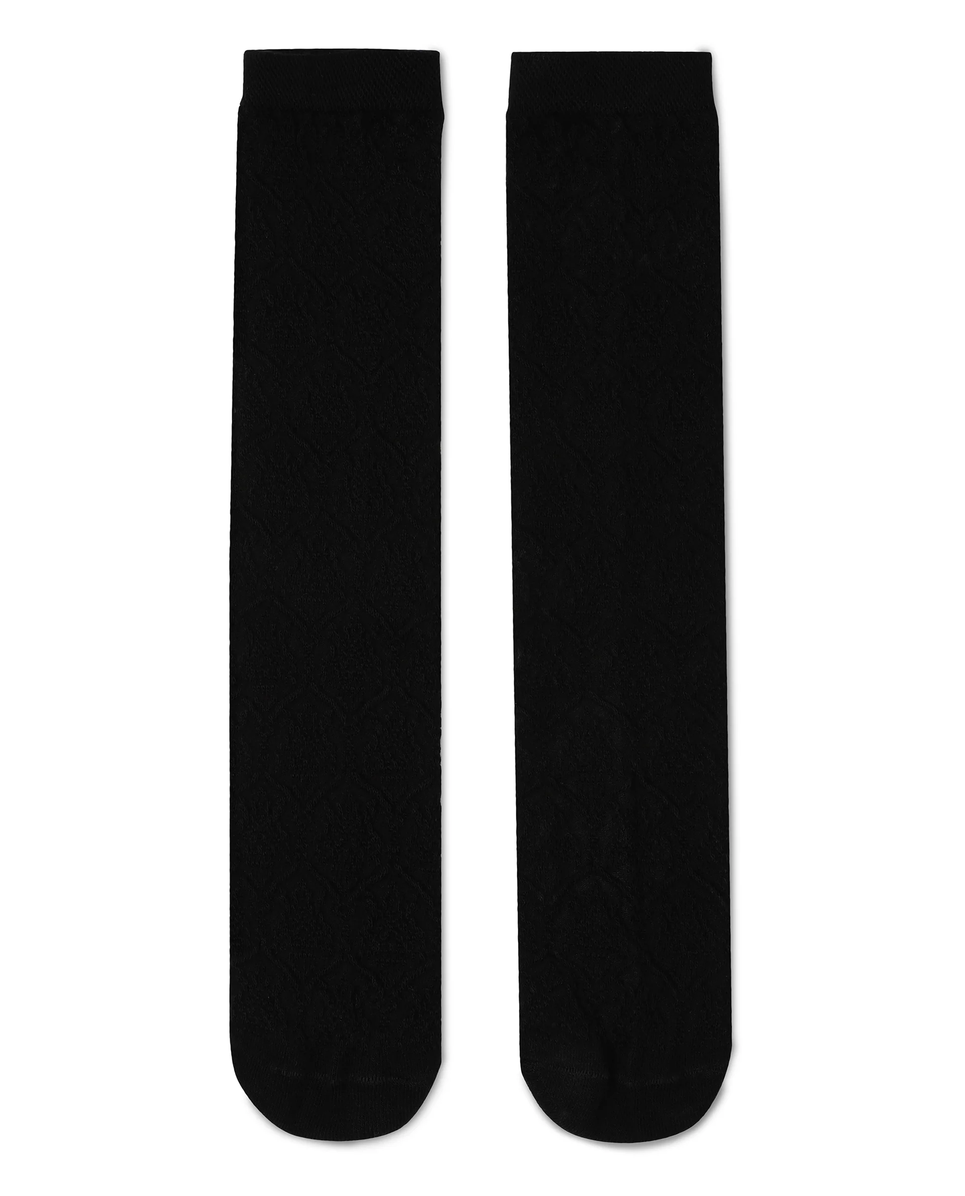 Rare Rabbit Men's Jacq Black Cotton Fabric Mid Calf Socks - Image 3