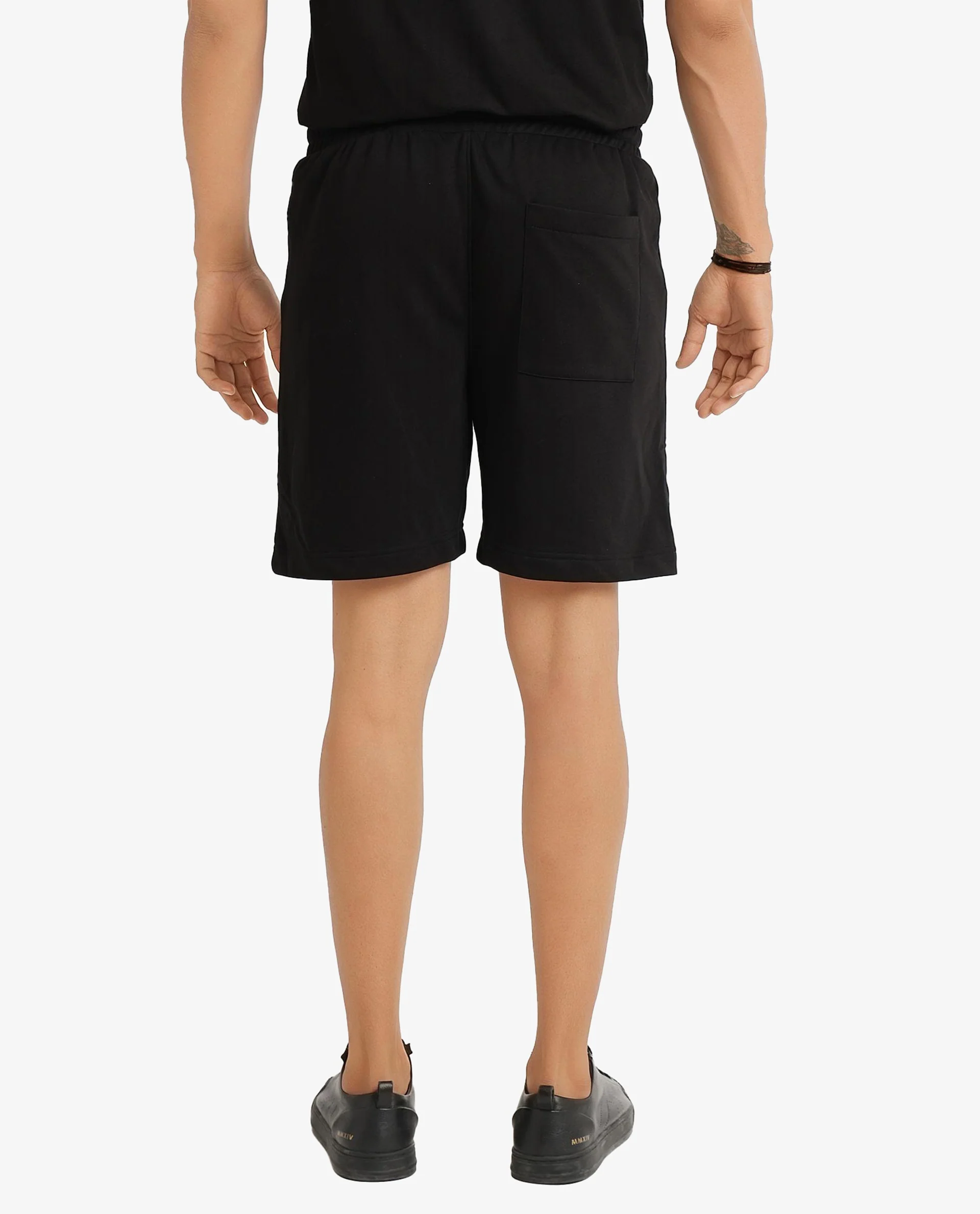 Rare Rabbit Men's Jade-B Black Cotton Blend Graphic Print Oversized Fit Shorts - Image 6