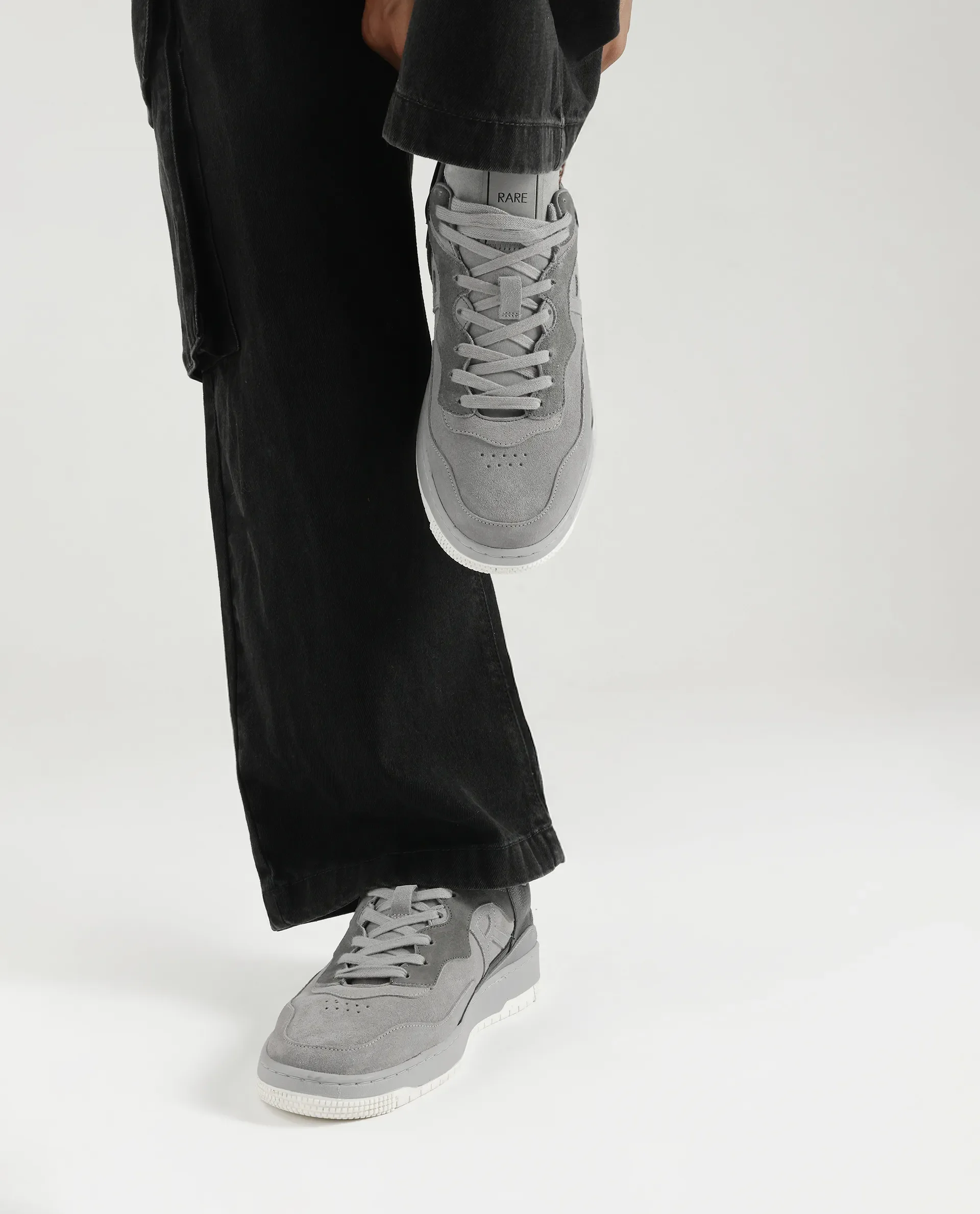 Rare Rabbit Men Jade Grey Lace-Up Closure Sneaker - Image 2