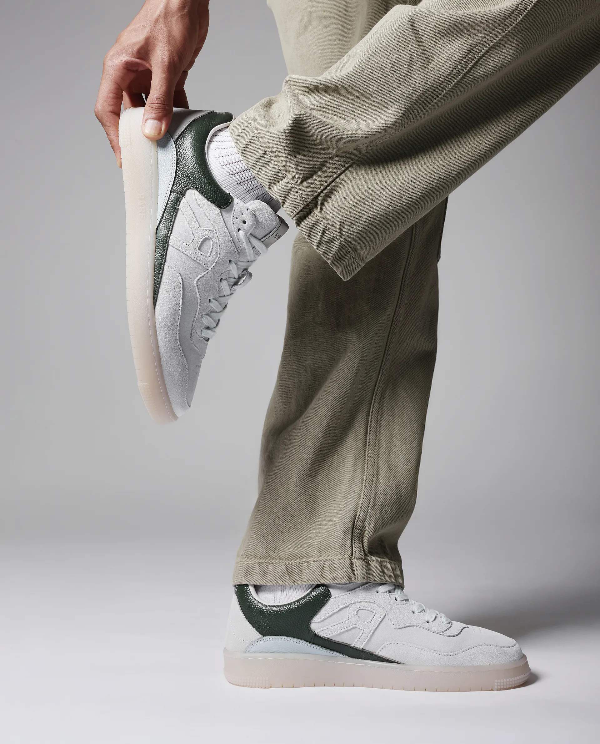 Rare Rabbit Men Jade White Lace-Up Closure Sneaker - Image 2