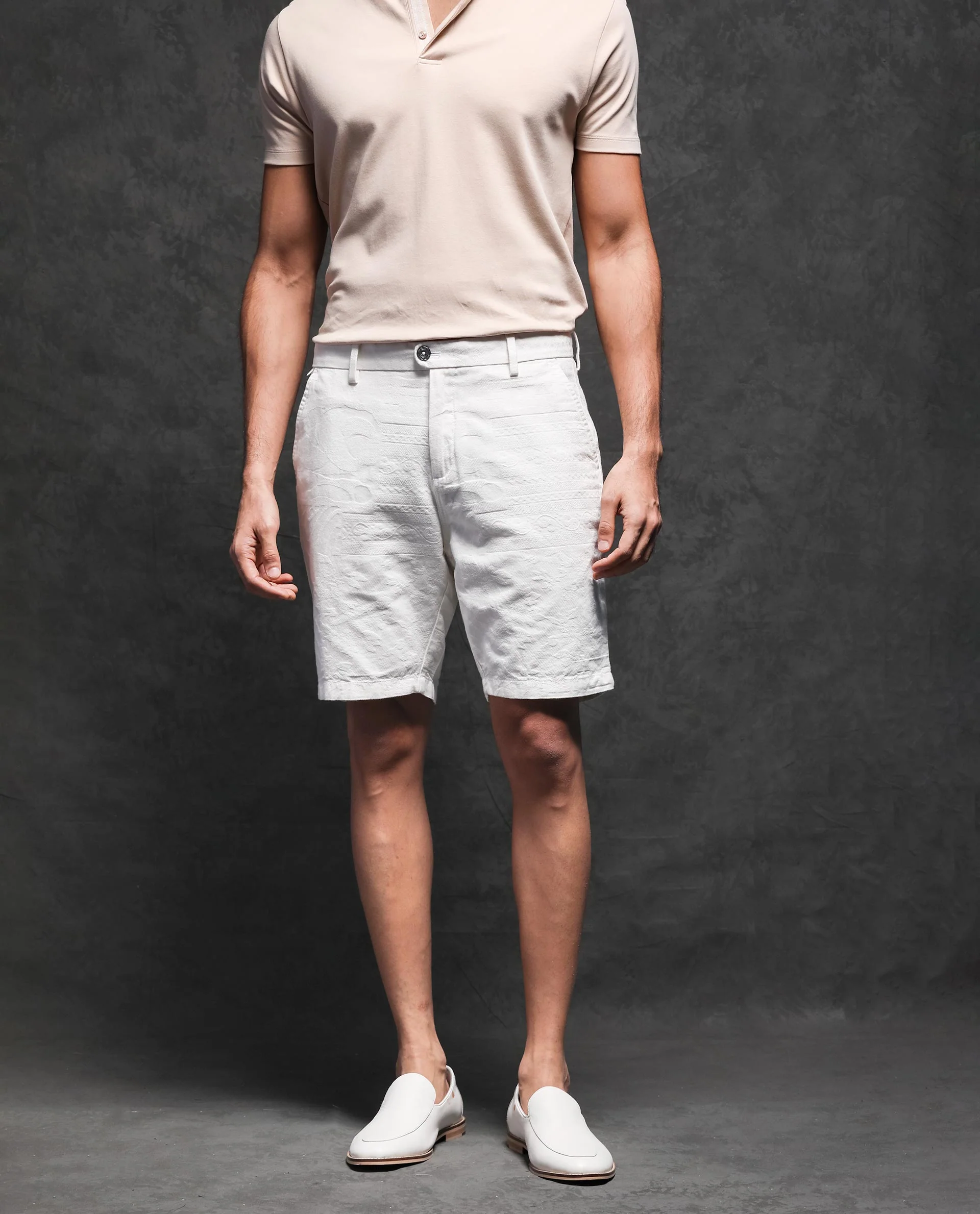 Rare Rabbit Men's Jaky White Regular Fit Shorts - Image 2