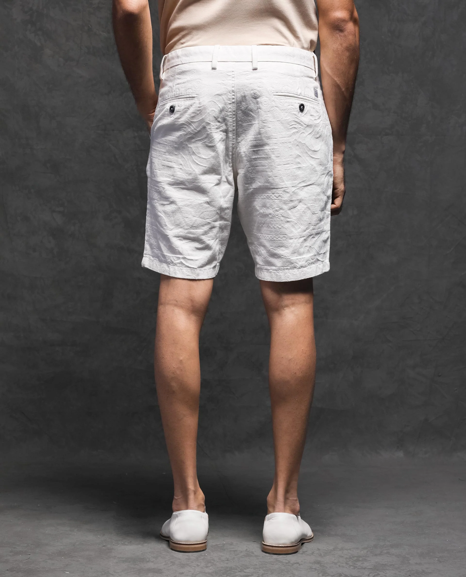 Rare Rabbit Men's Jaky White Regular Fit Shorts - Image 9