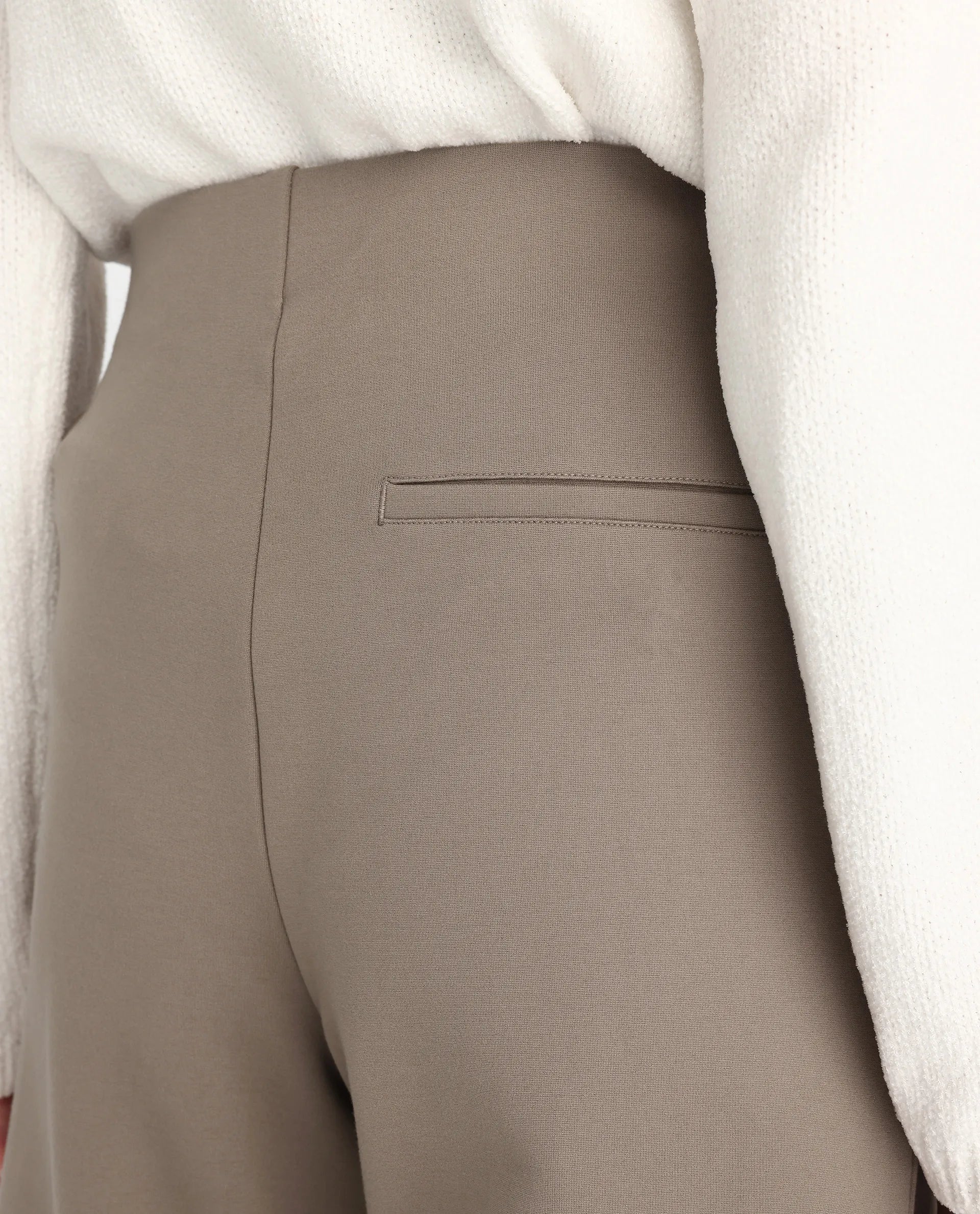 Rareism Women's Jancura-R Beige Nylon Fabric Straight Plain Trouser - Image 5