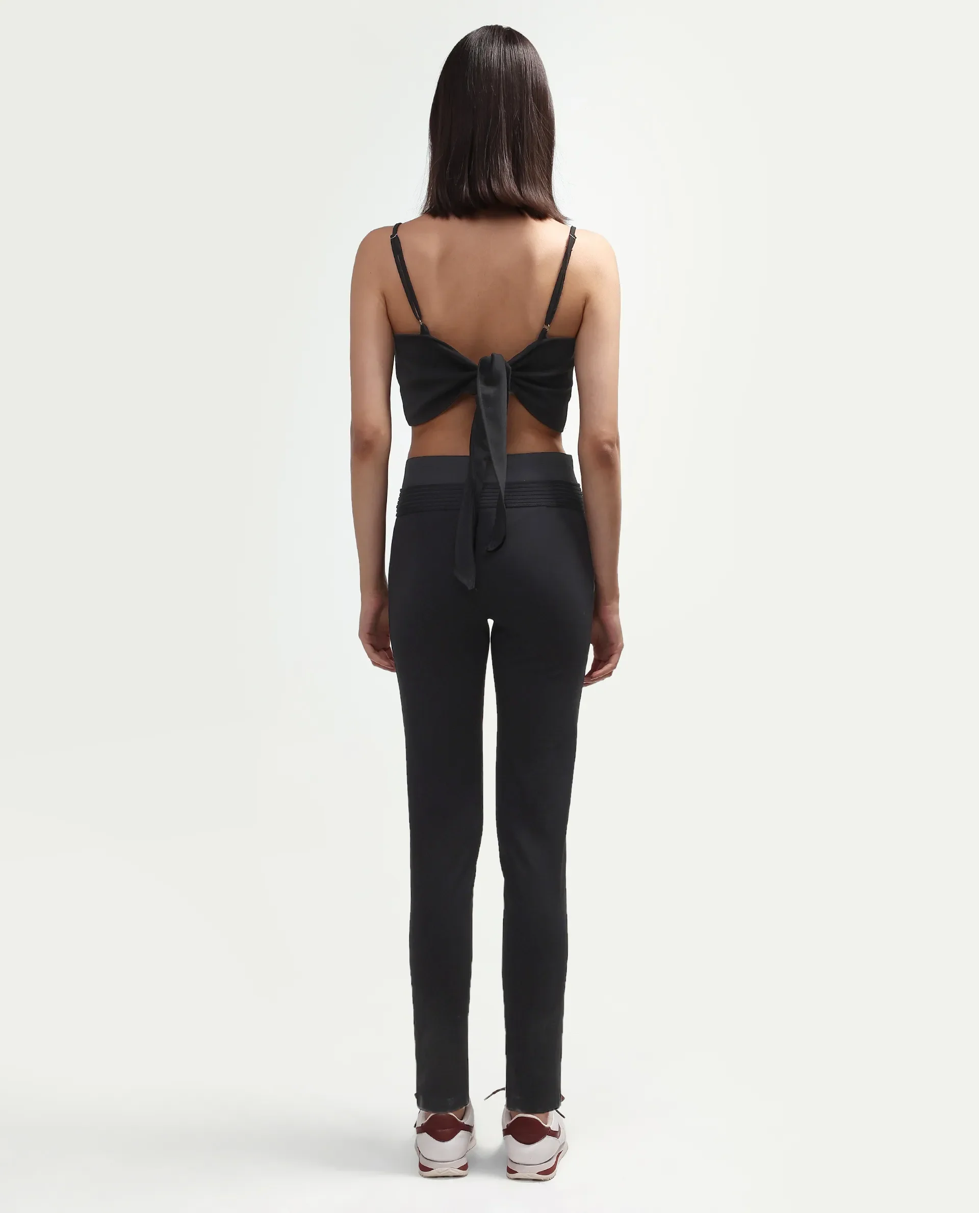 Rareism Women's Jancuro-S26 Black Viscose Blend Slim Fit Plain Trouser - Image 7