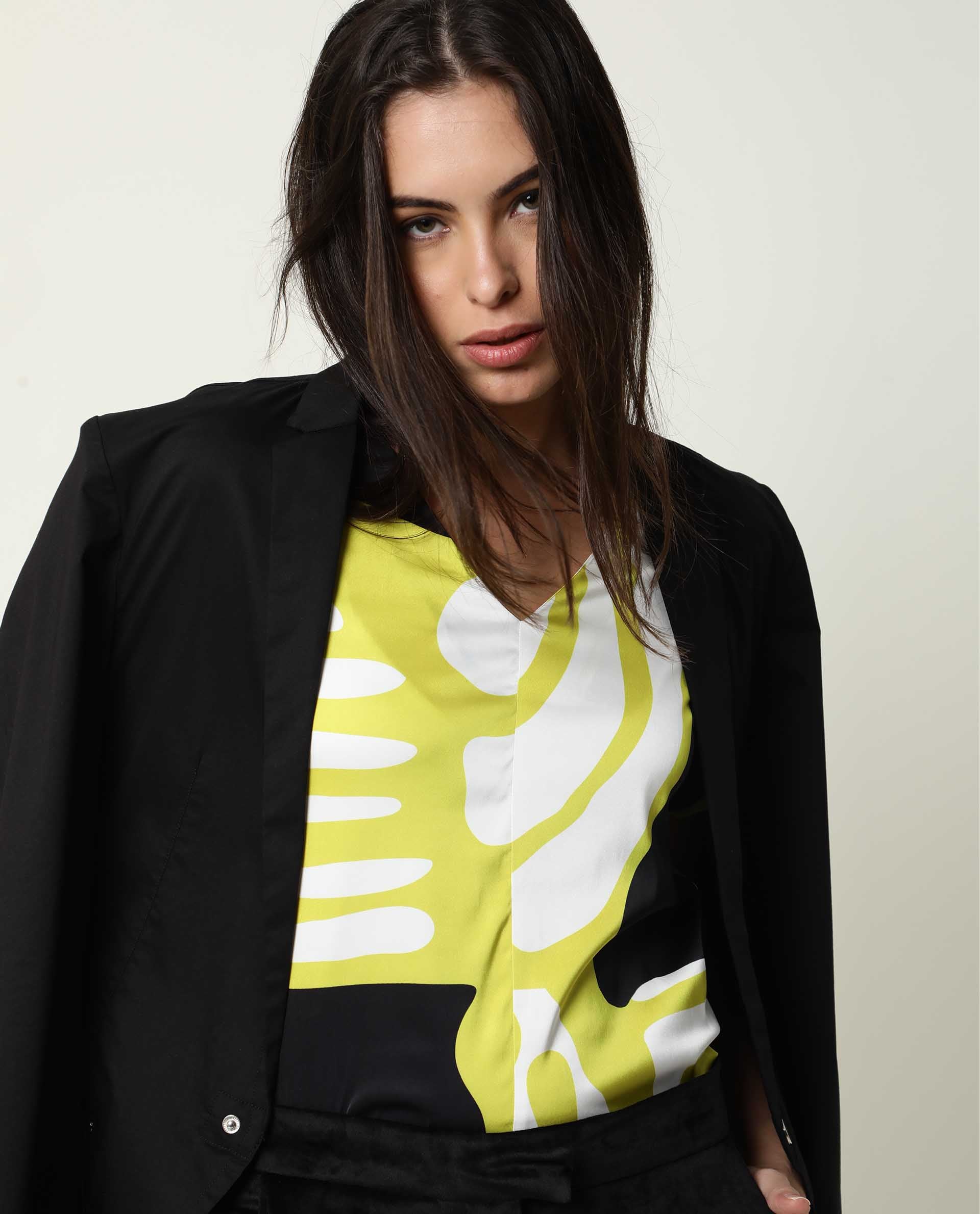 Rareism Womens Jane Black Top Modal Fabric Full Sleeve V Neck - Image 6