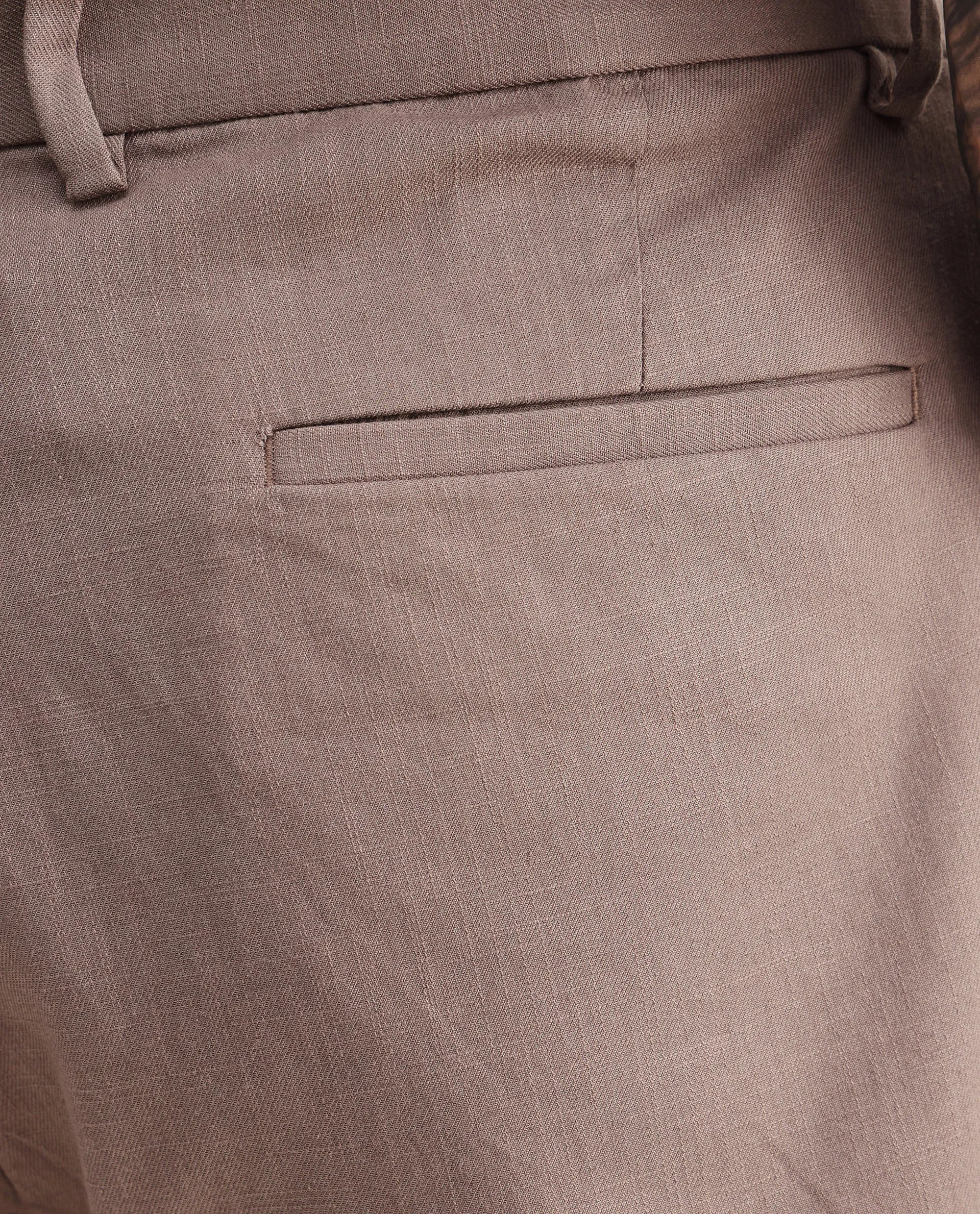 Rare Rabbit Men's Jarny-B Light Brown Linen Blend Embroidered Relaxed Fit Shorts - Image 8