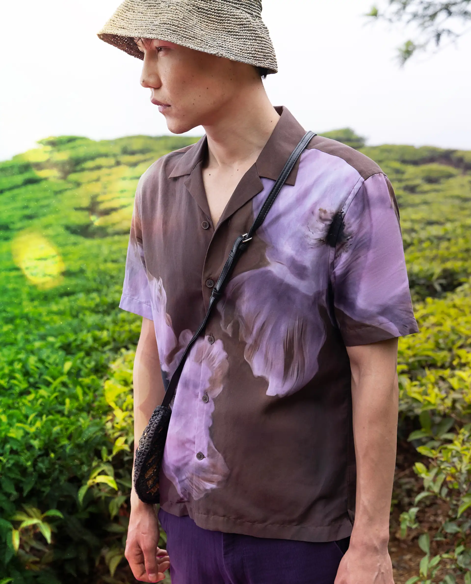 Rare Rabbit Men's Jena Dusky Brown Cotton Blend Blend Fabric Half Sleeve Cuban Collar Regular Fit Floral Print Shirt - Image 3