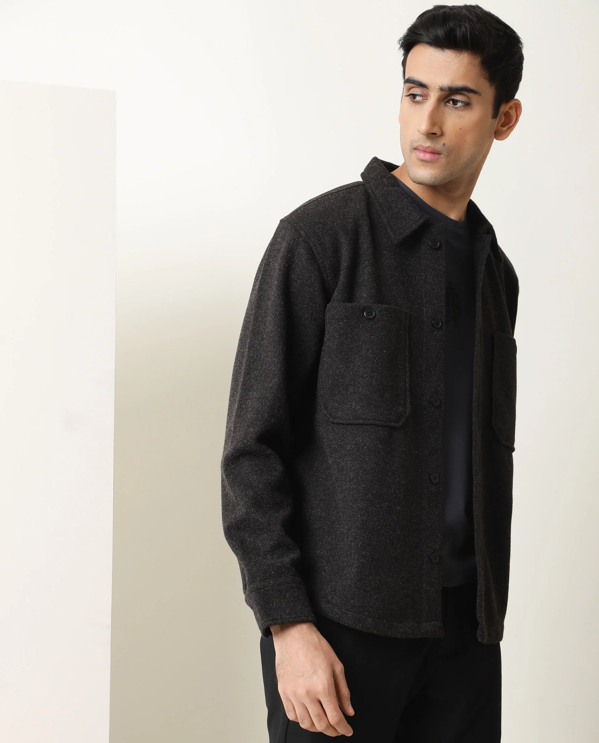 Rare Rabbit Men's Jerome Grey Regular Fit Full Sleeve Jacket - Image 4