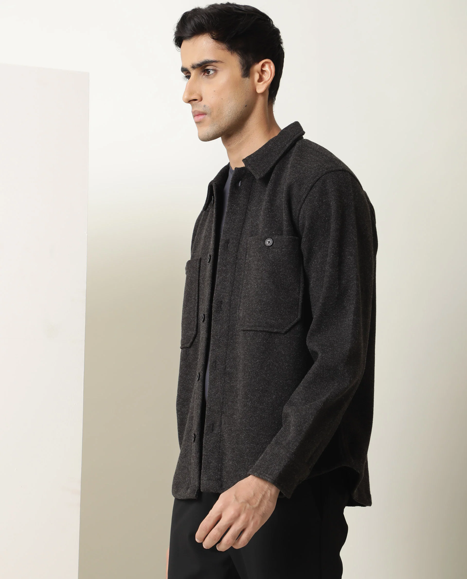 Rare Rabbit Men's Jerome Grey Regular Fit Full Sleeve Jacket - Image 5